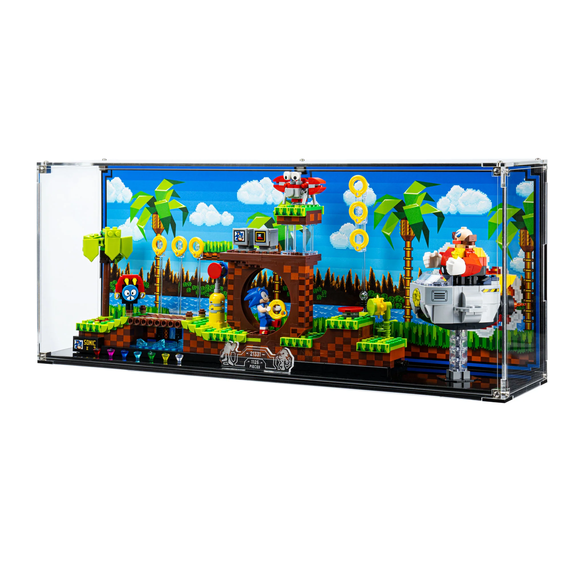 Wall Mounted Display Case for LEGO® IDEAS: Sonic the Hedgehog™ – Green Hill Zone (21331) - Image 3