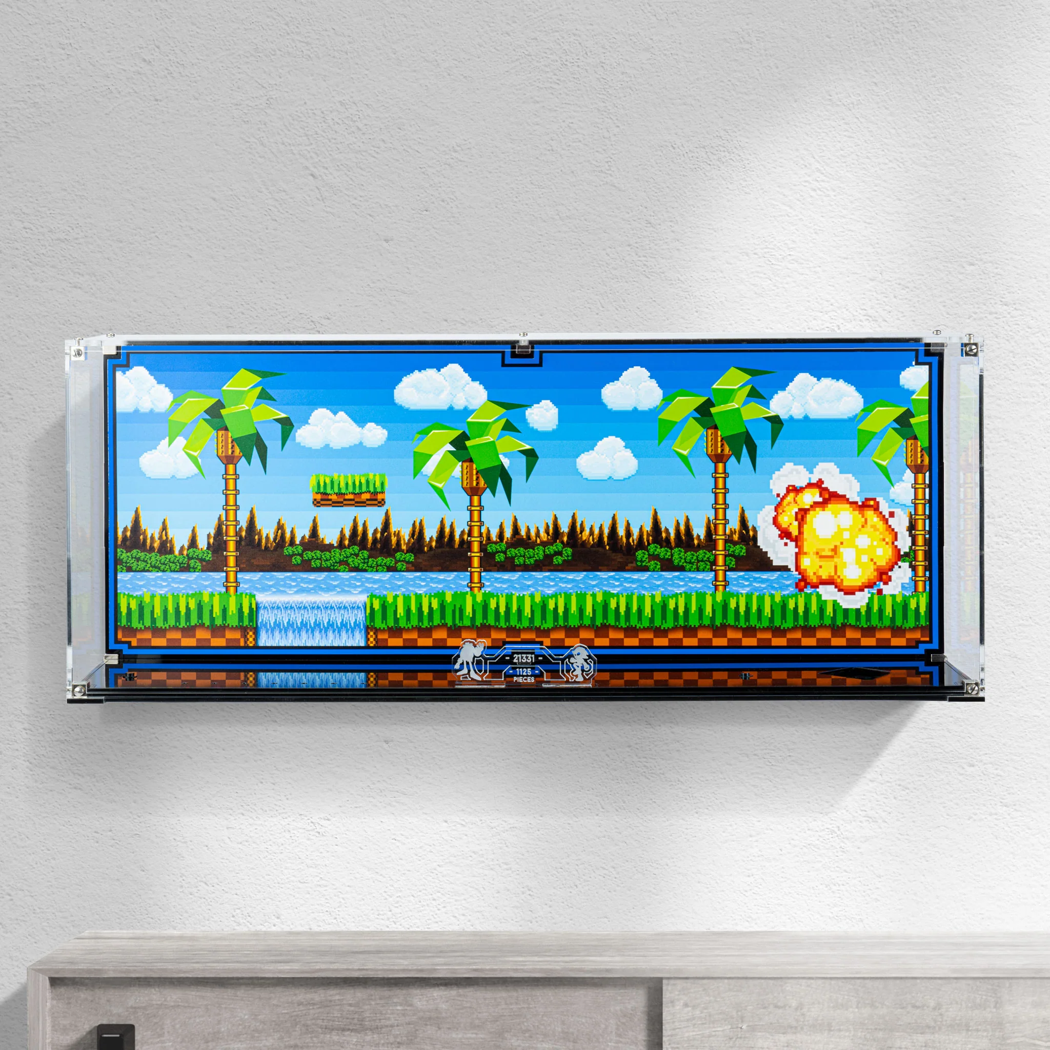 Wall Mounted Display Case for LEGO® IDEAS: Sonic the Hedgehog™ – Green Hill Zone (21331) - Image 7