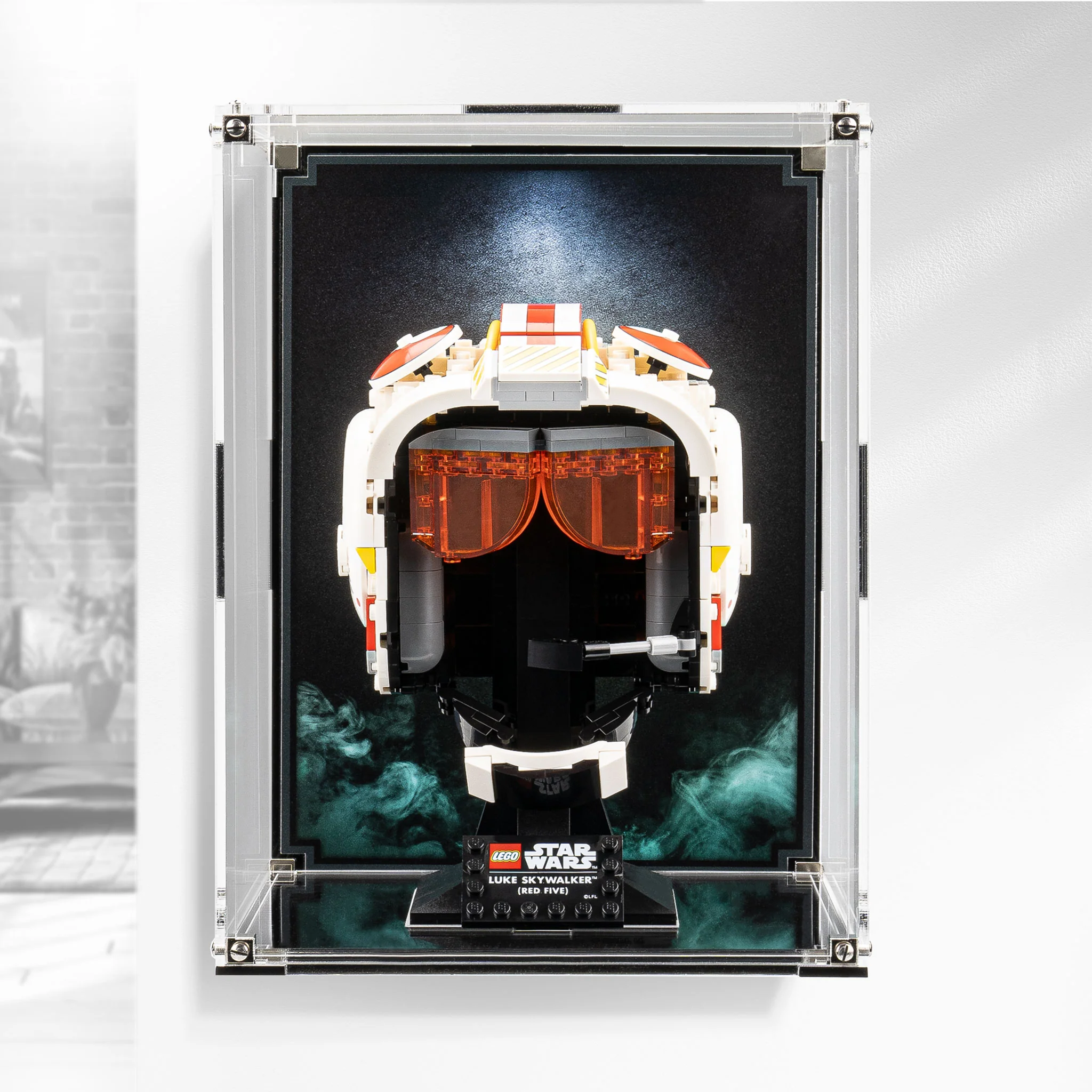 Wall Mounted Display Case for LEGO® Star Wars Luke Skywalker™ (Red Five) Helmet (75327)
