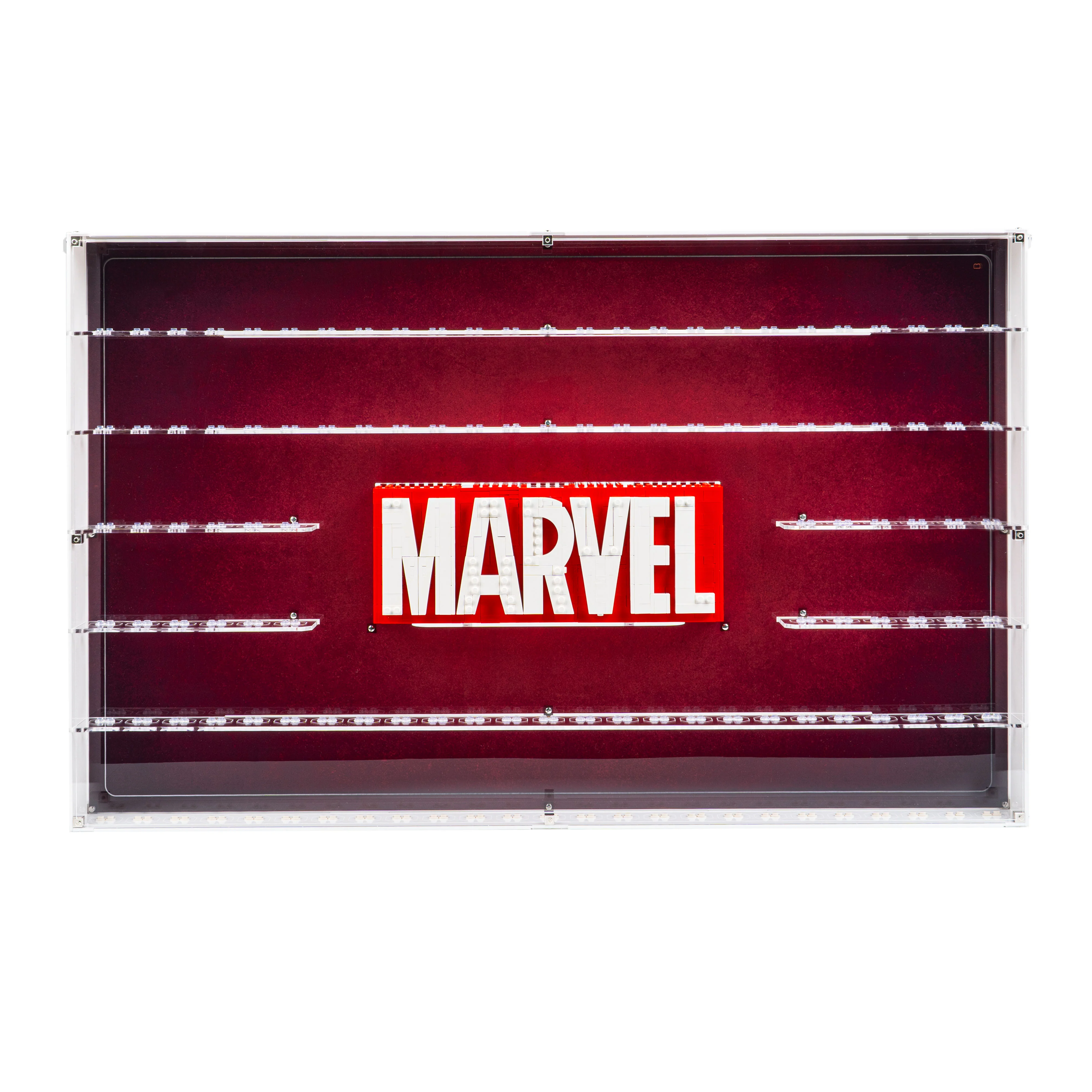 Wall Mounted Display Case for LEGO® Marvel: Brick-Built Marvel Logo & 124 Minifigures (76313) - Image 4