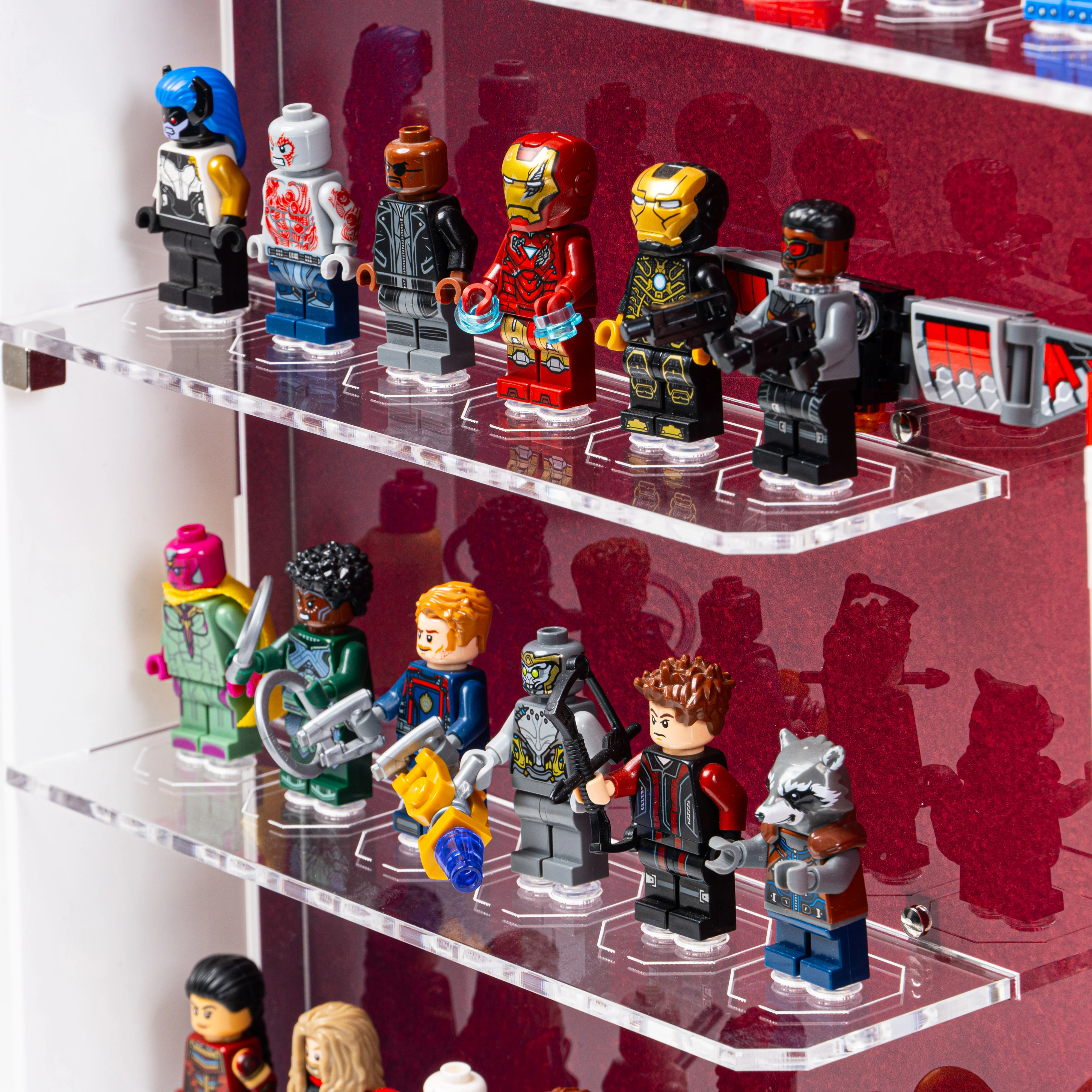 Wall Mounted Display Case for LEGO® Marvel: Brick-Built Marvel Logo & 124 Minifigures (76313) - Image 6