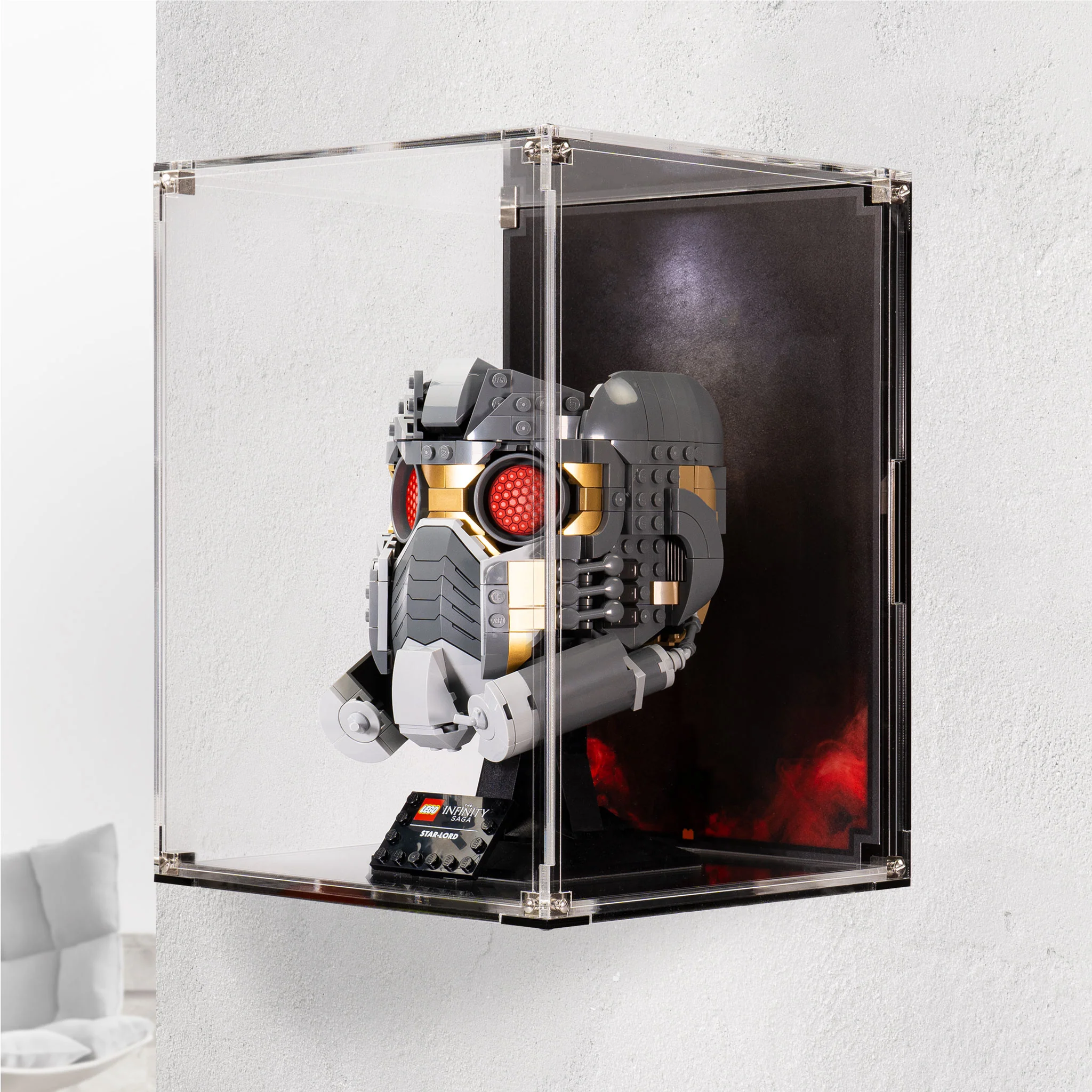 Wall Mounted Display Case for LEGO® Marvel Star-Lord's Helmet (76251) - Image 2