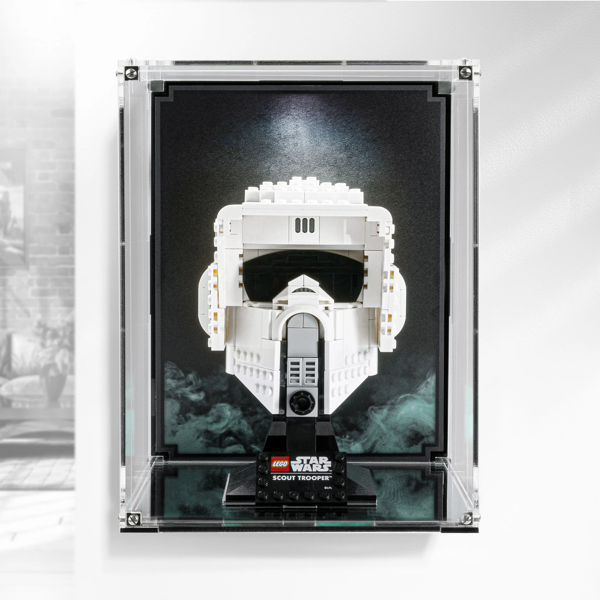 Wall Mounted Display Case for LEGO® Star Wars Scout Trooper Helmet (75305) - Image 6
