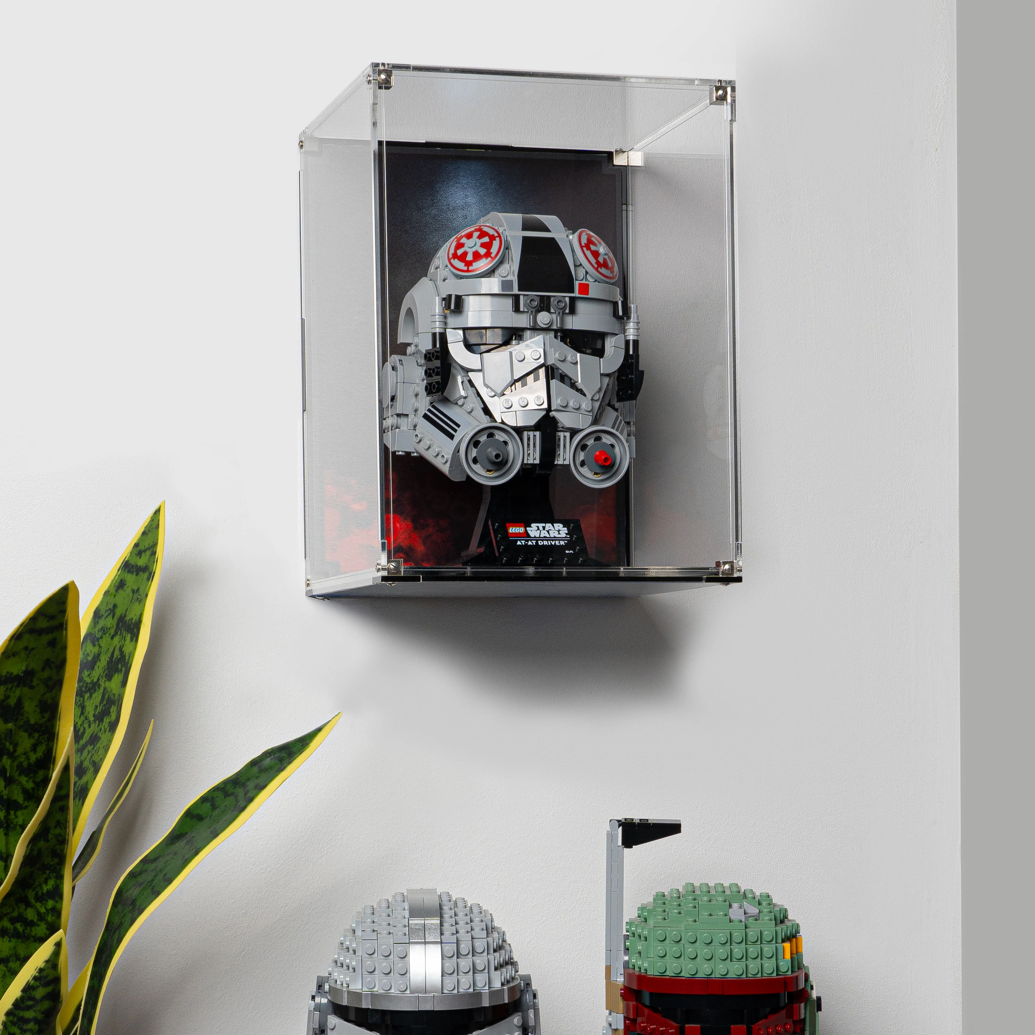 Wall-Mounted Display Case for LEGO® Star Wars: AT-AT Driver Helmet (75429) - Image 17