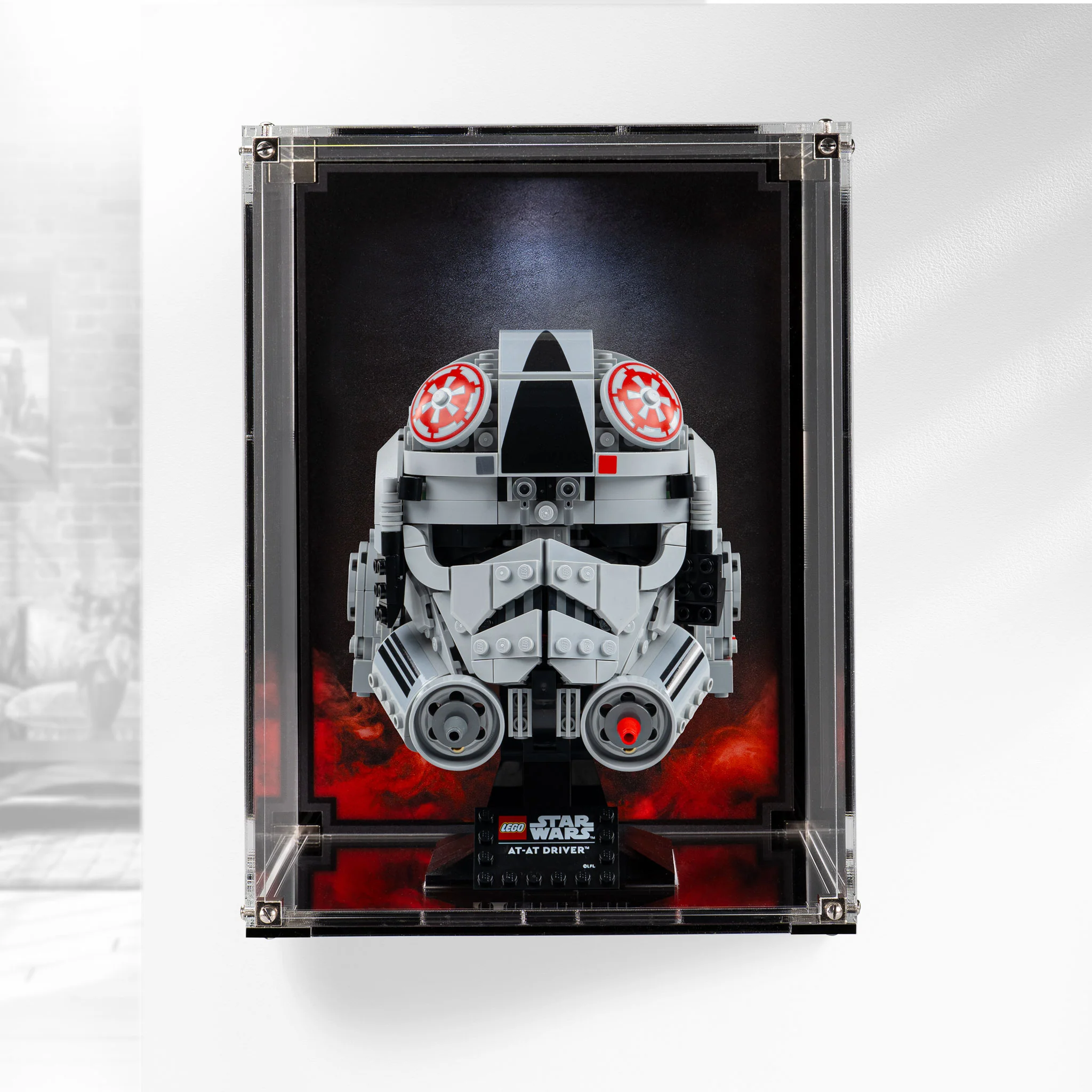 Wall-Mounted Display Case for LEGO® Star Wars: AT-AT Driver Helmet (75429) - Image 2