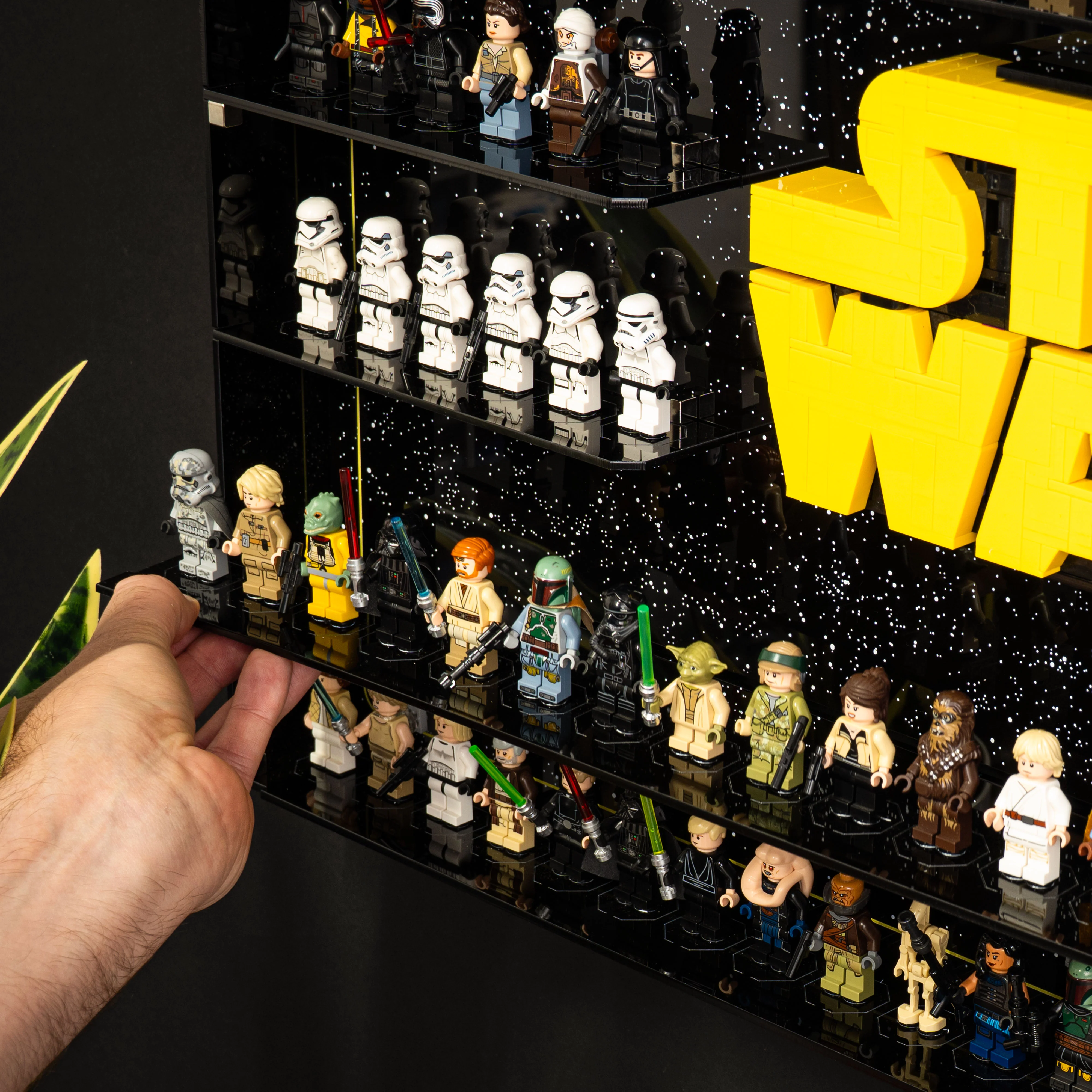 Wall Mounted Display Case for LEGO® Star Wars: Brick-Built Star Wars Logo & 124 Minifigures (75407) - Image 13