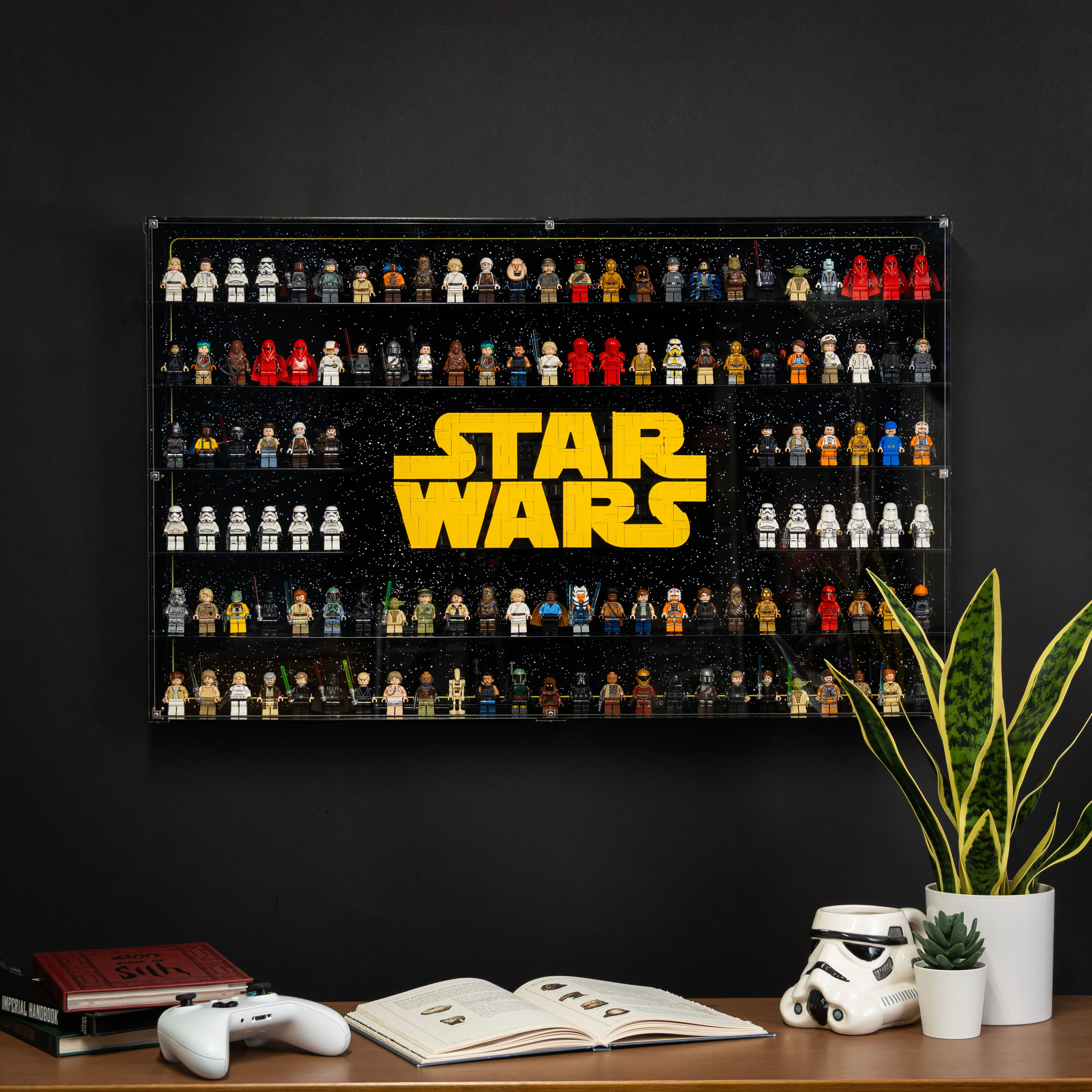 Wall Mounted Display Case for LEGO® Star Wars: Brick-Built Star Wars Logo & 124 Minifigures (75407) - Image 2