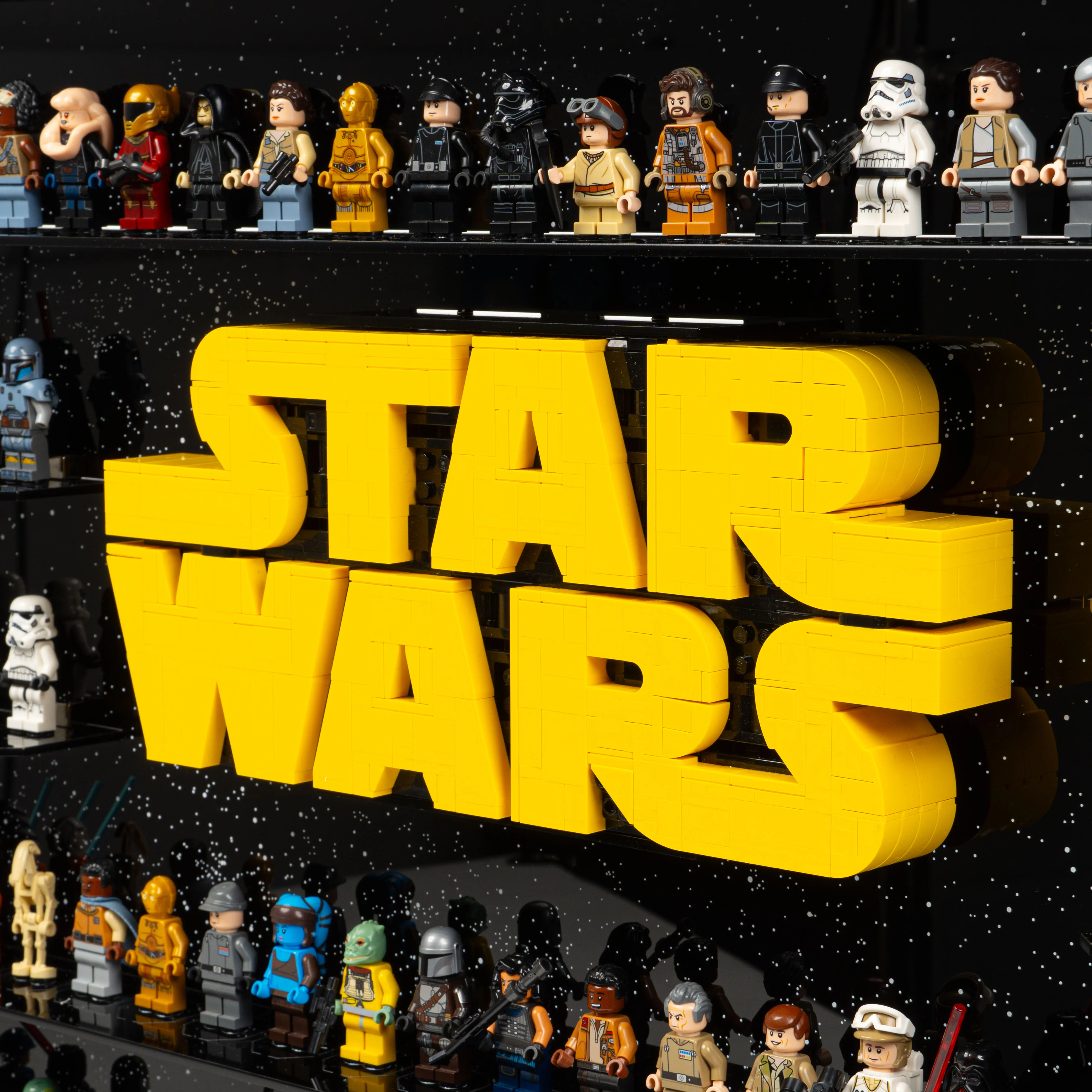 Wall Mounted Display Case for LEGO® Star Wars: Brick-Built Star Wars Logo & 124 Minifigures (75407) - Image 4