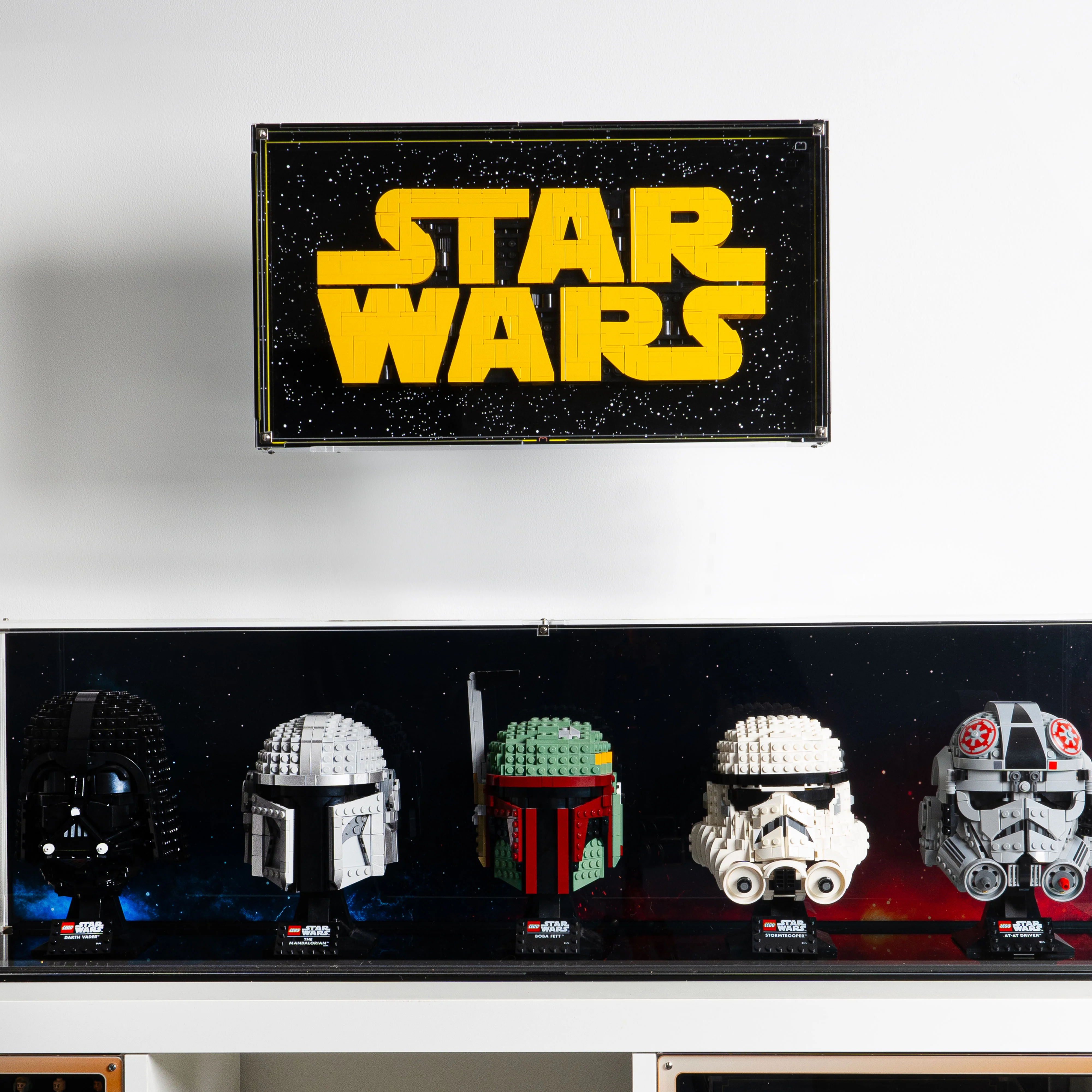Wall Mounted Display Case for LEGO® Star Wars: Brick-Built Star Wars Logo (75407) - Image 12