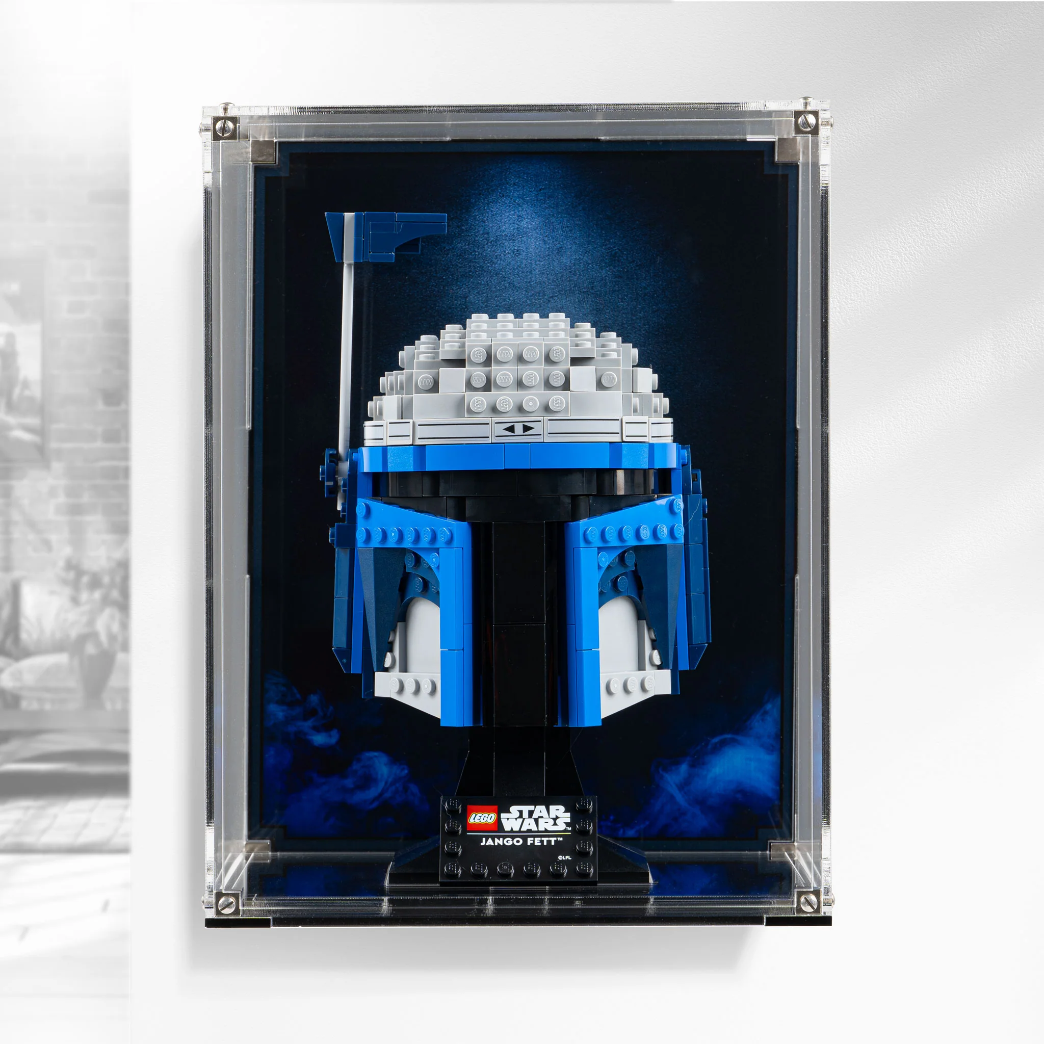 Wall-Mounted Display Case for LEGO® Star Wars: Jango Fett's Helmet (75408) - Image 2