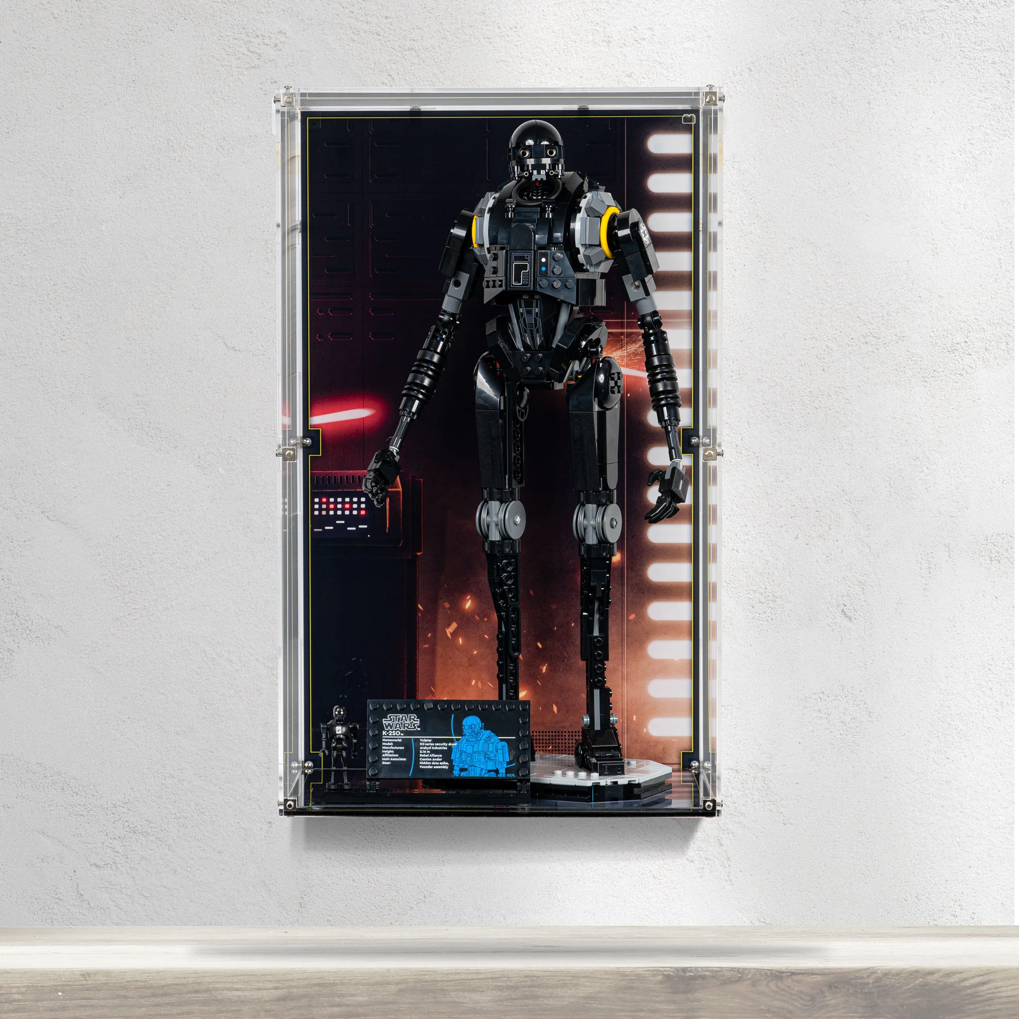 Wall Mounted Display Case for LEGO® Star Wars: K-2SO (75434) - Image 3