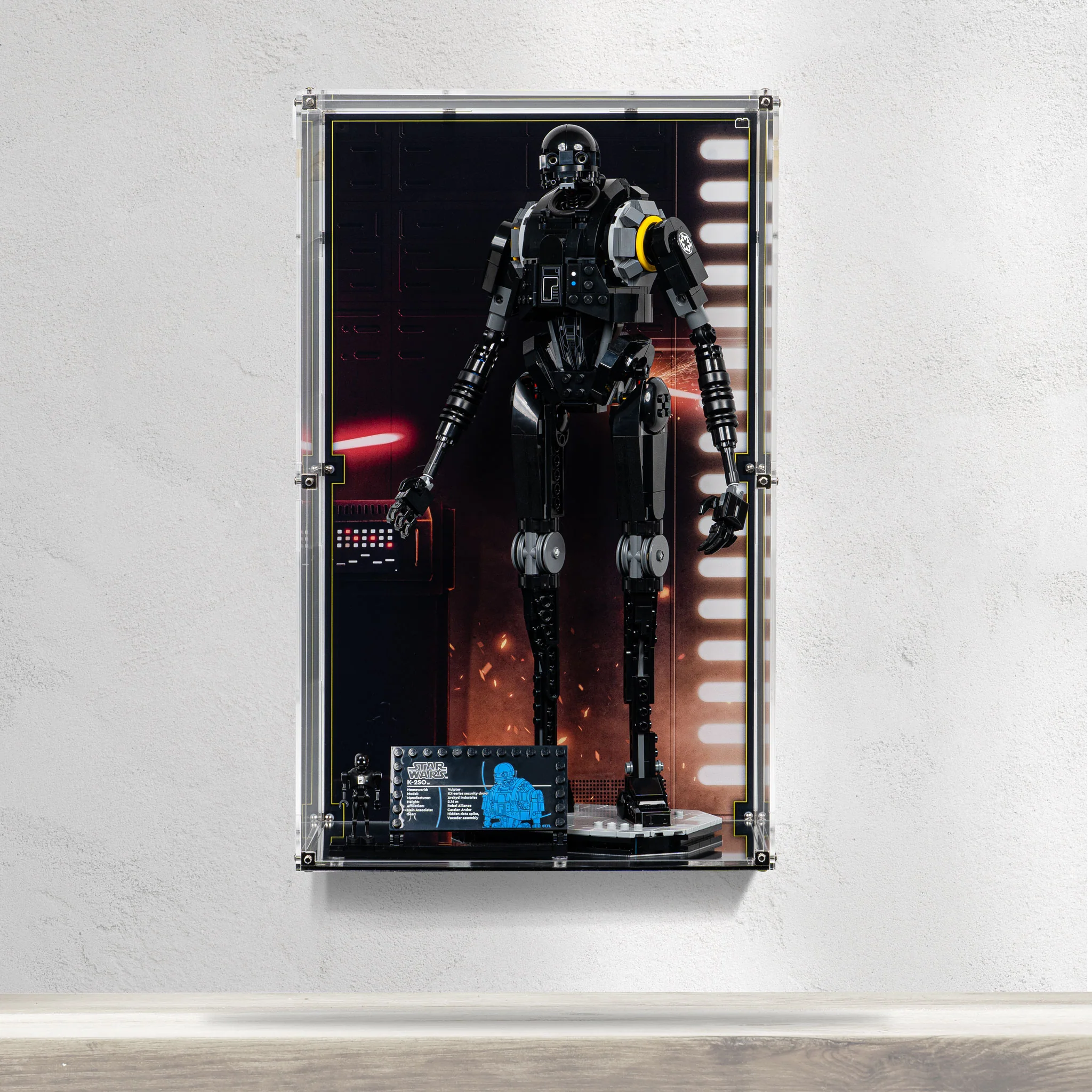 Wall Mounted Display Case for LEGO® Star Wars: K-2SO (75434) - Image 6