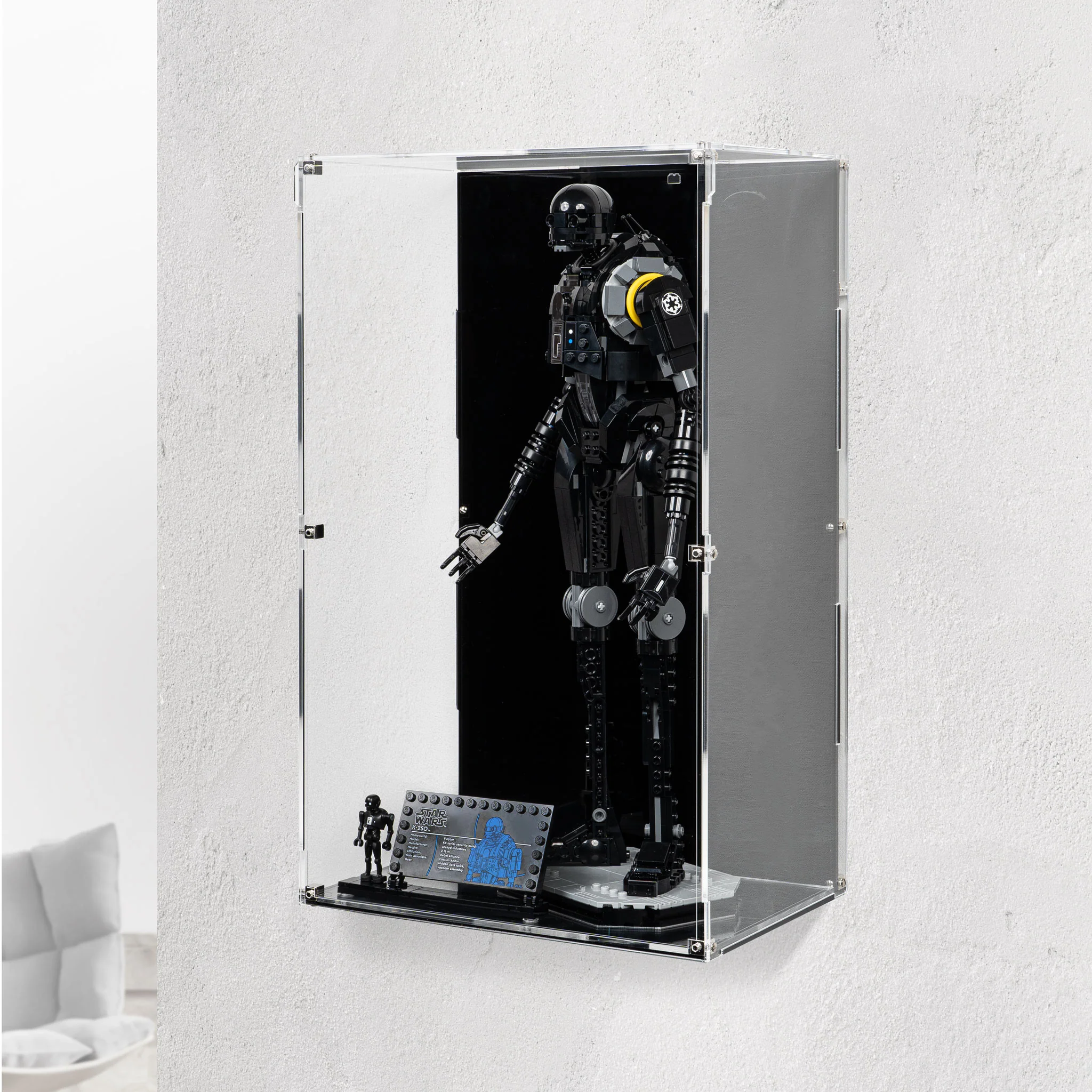 Wall Mounted Display Case for LEGO® Star Wars: K-2SO (75434) - Image 8