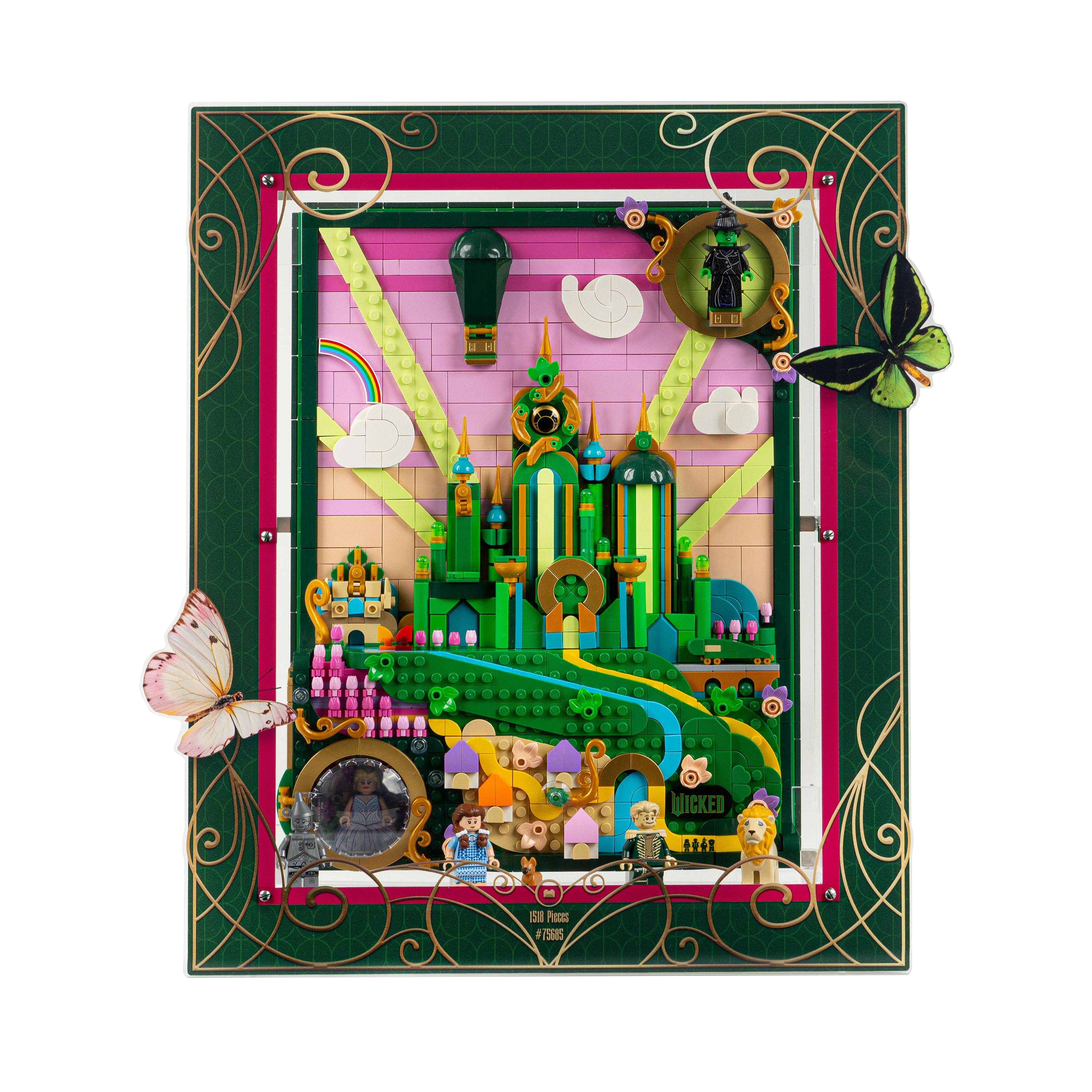 Wall Mounted Display Case for LEGO® Wicked: Emerald City Wall Art (75685) - Image 3