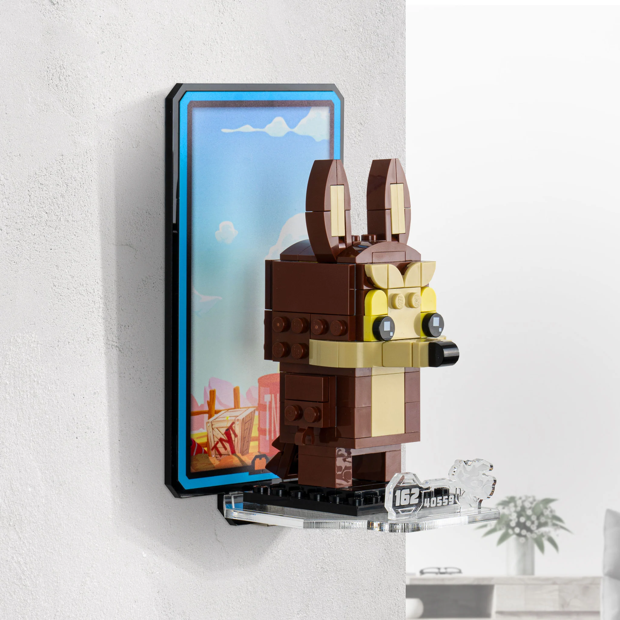 Wall Mounted Display for LEGO® Brickheadz Road Runner & Wile. E. Coyote (40559) - Image 3