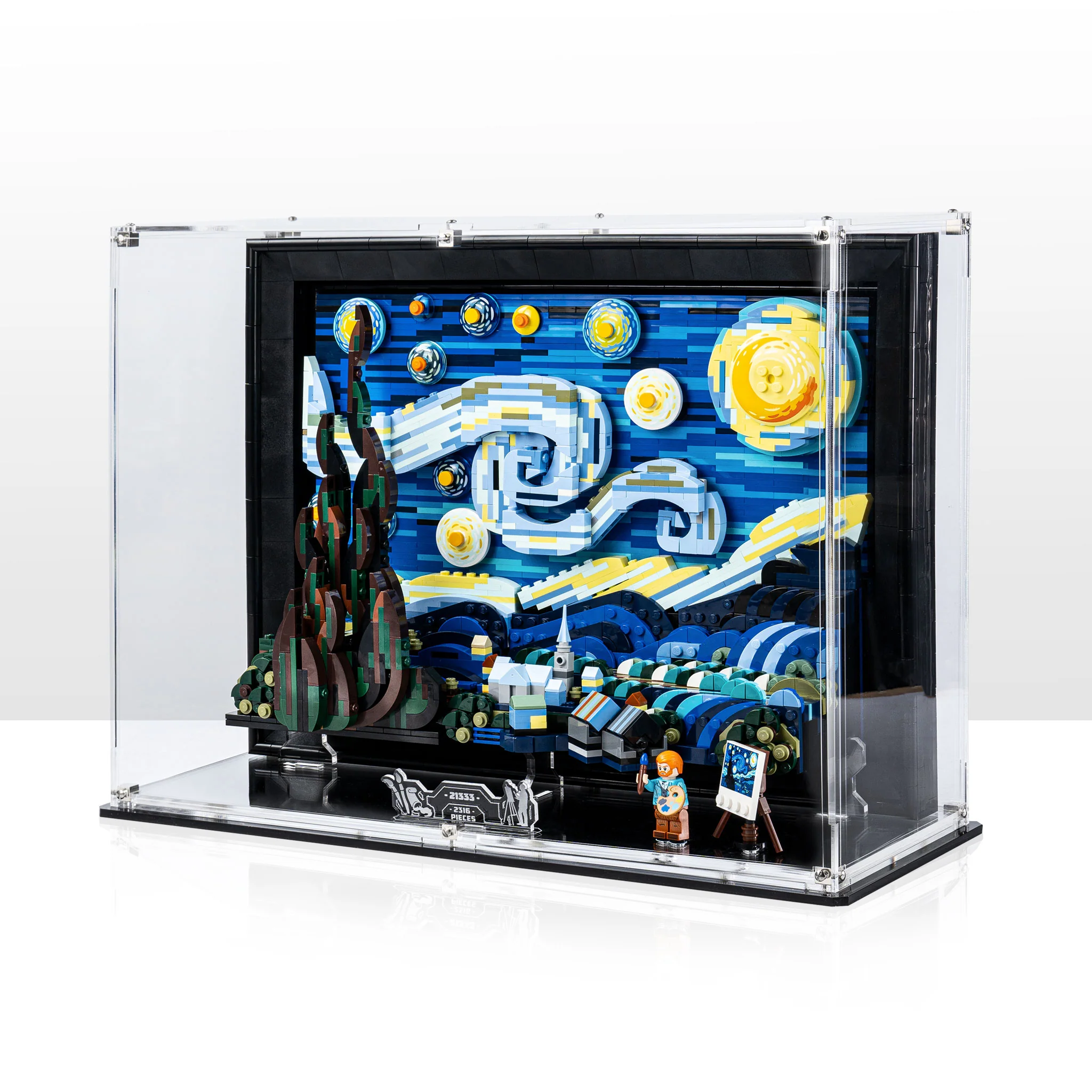 Wall Mounted Display Case for LEGO® Ideas: The Starry Night (21333) - Image 3