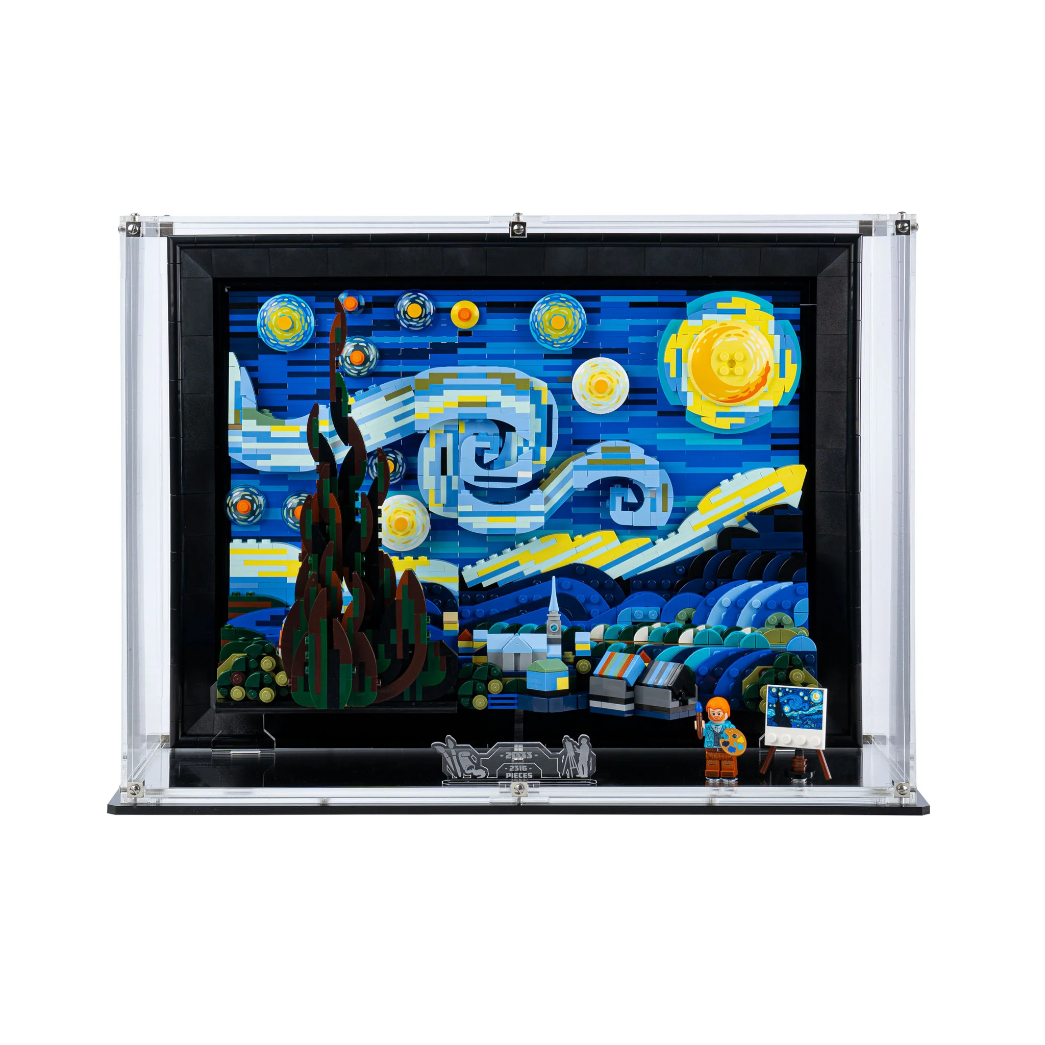 Wall Mounted Display Case for LEGO® Ideas: The Starry Night (21333) - Image 4
