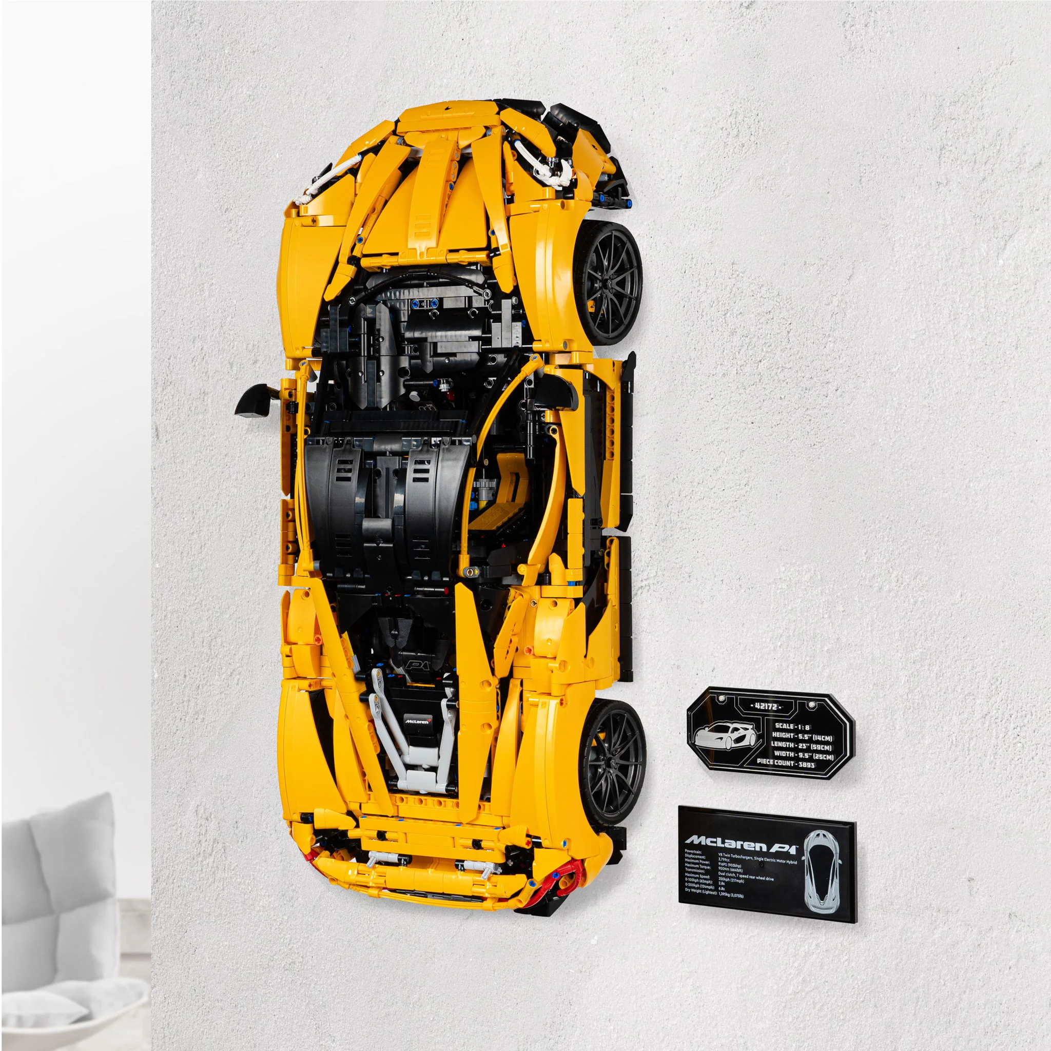 Wall Mounted Display for LEGO® Technic™ McLaren P1™ (42172) - Image 5