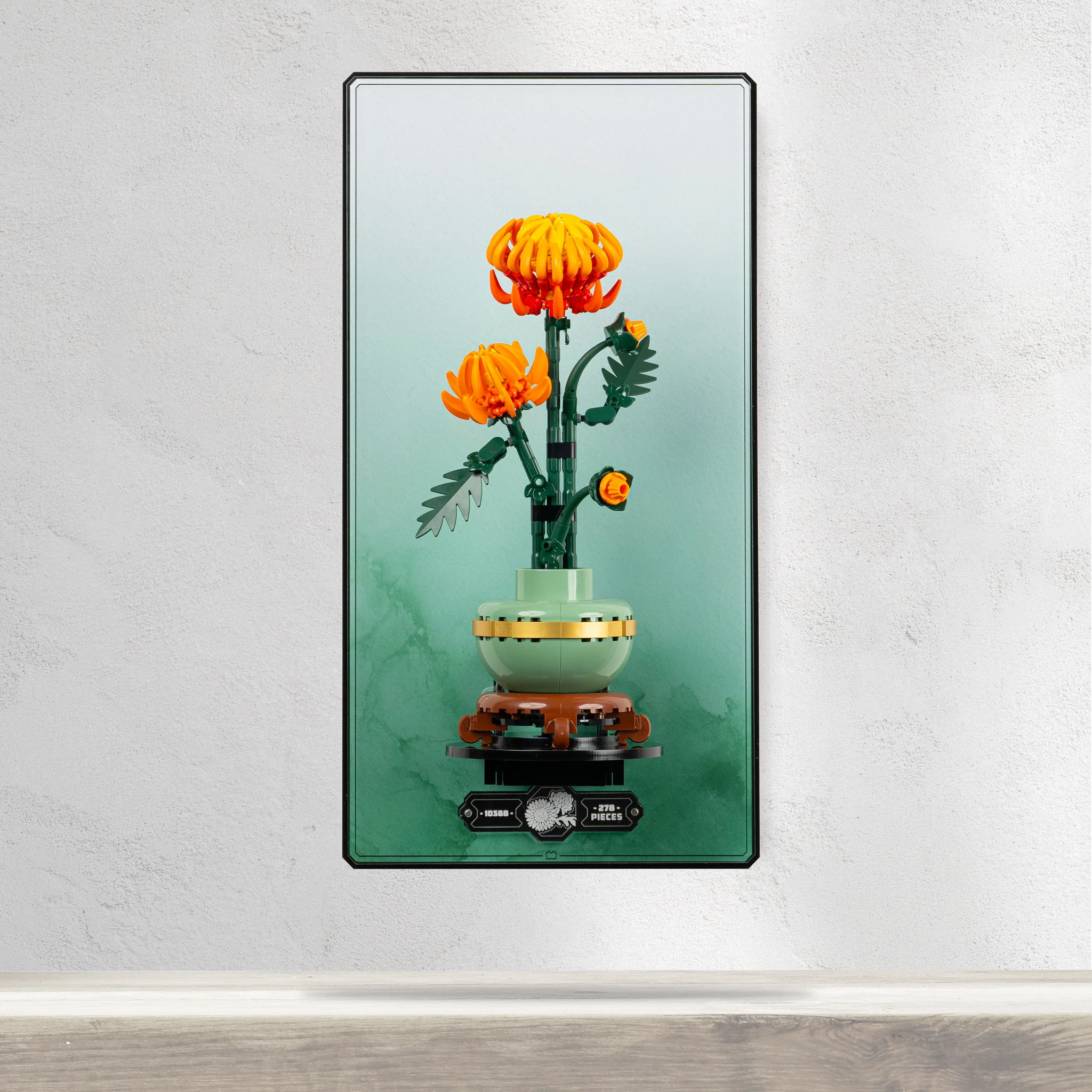 Wall Mounted Display Stand for LEGO® Botanicals Chrysanthemum (10368) - Image 6
