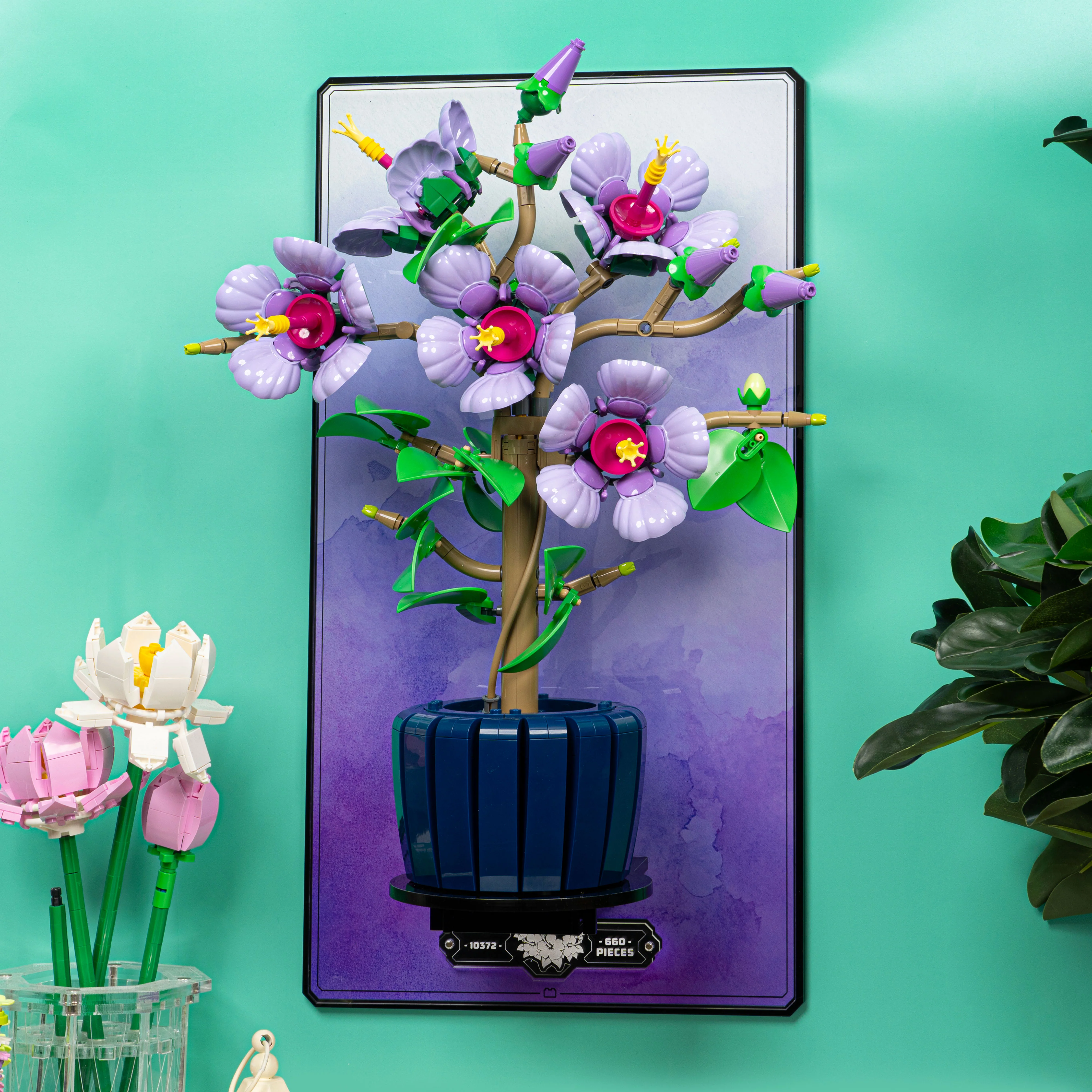 Wall Mounted Display Stand for LEGO® Botanicals Hibiscus (10372) - Image 5
