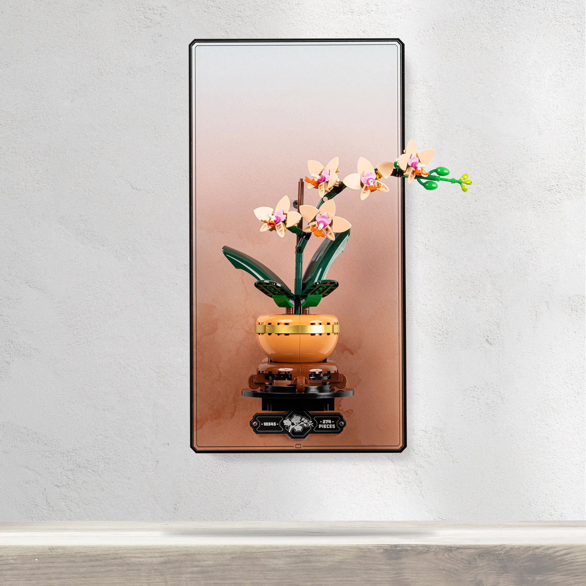 Wall Mounted Display Stand for LEGO® Botanicals Mini Orchid (10343) - Image 3