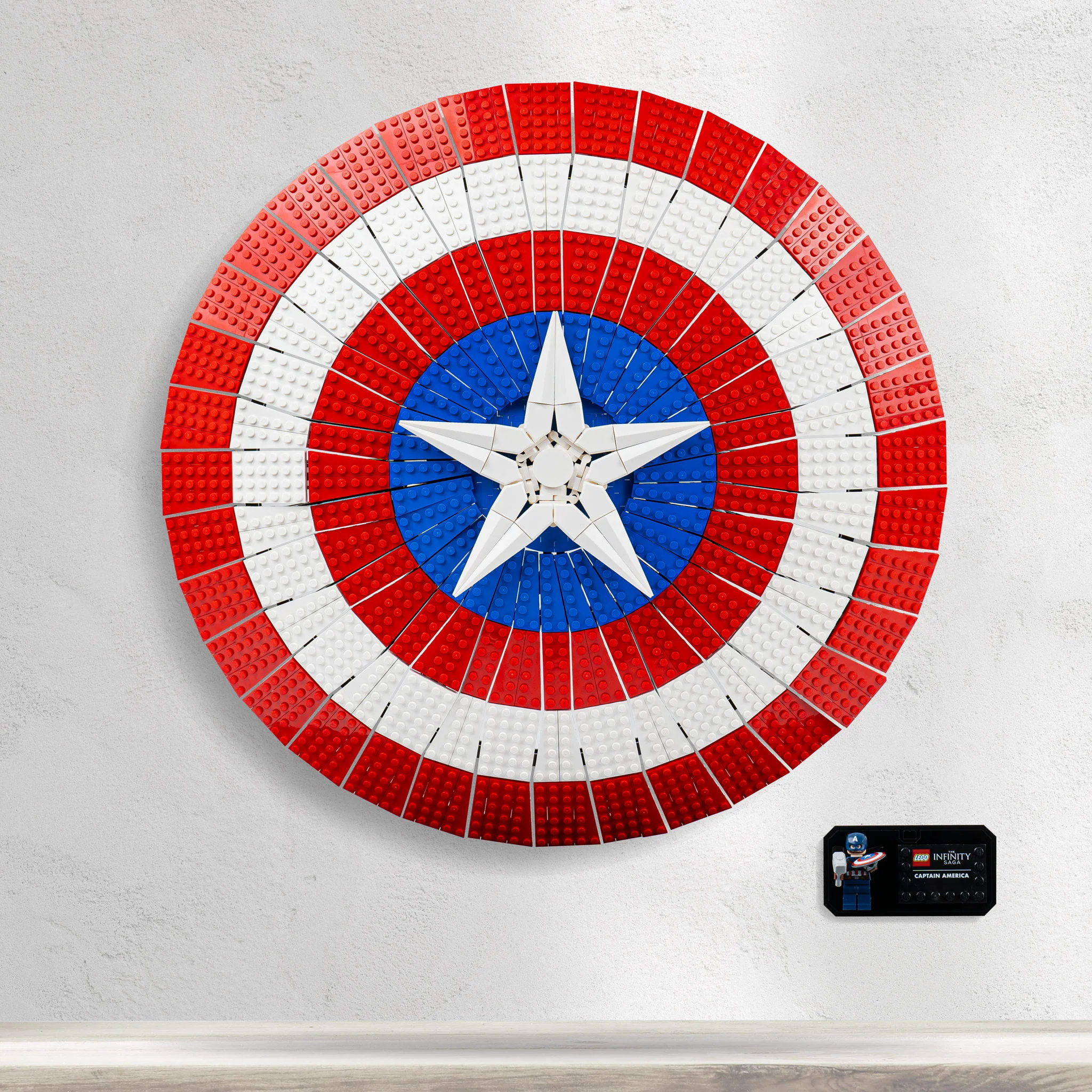 Wall mounted Display Stand for LEGO® Marvel Captain America's Shield (76262) - Image 2