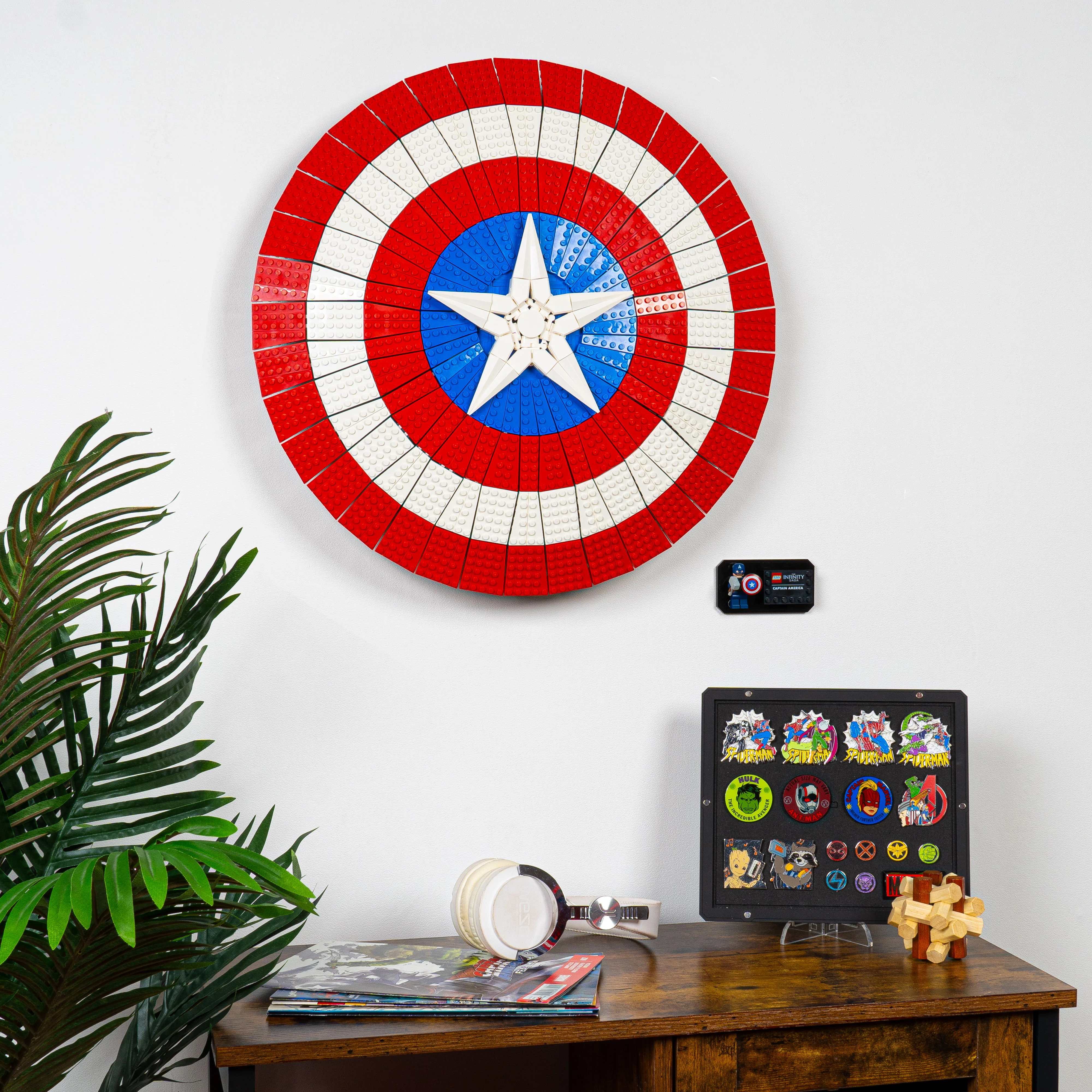 Wall mounted Display Stand for LEGO® Marvel Captain America's Shield (76262) - Image 8