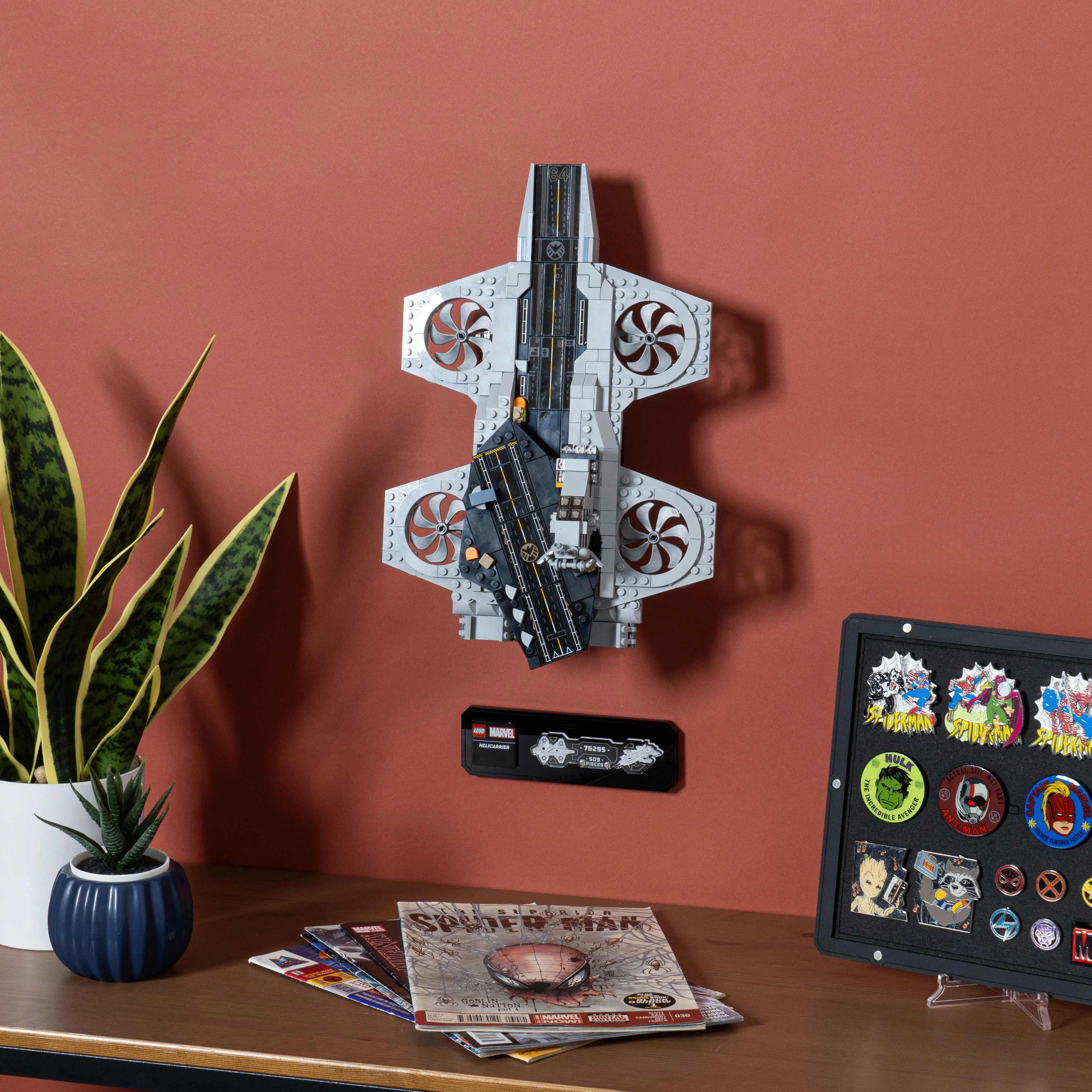 Wall Mounted Display Stand for LEGO® Marvel™ The Avengers Helicarrier (76295) - Image 3