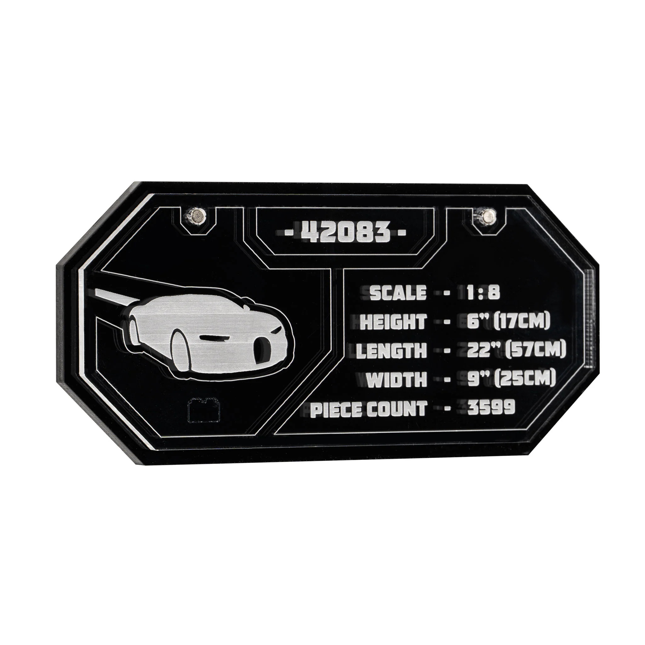 Wall Mounted Display Stand for LEGO® Technic™ Bugatti Chiron (42083) - Image 11