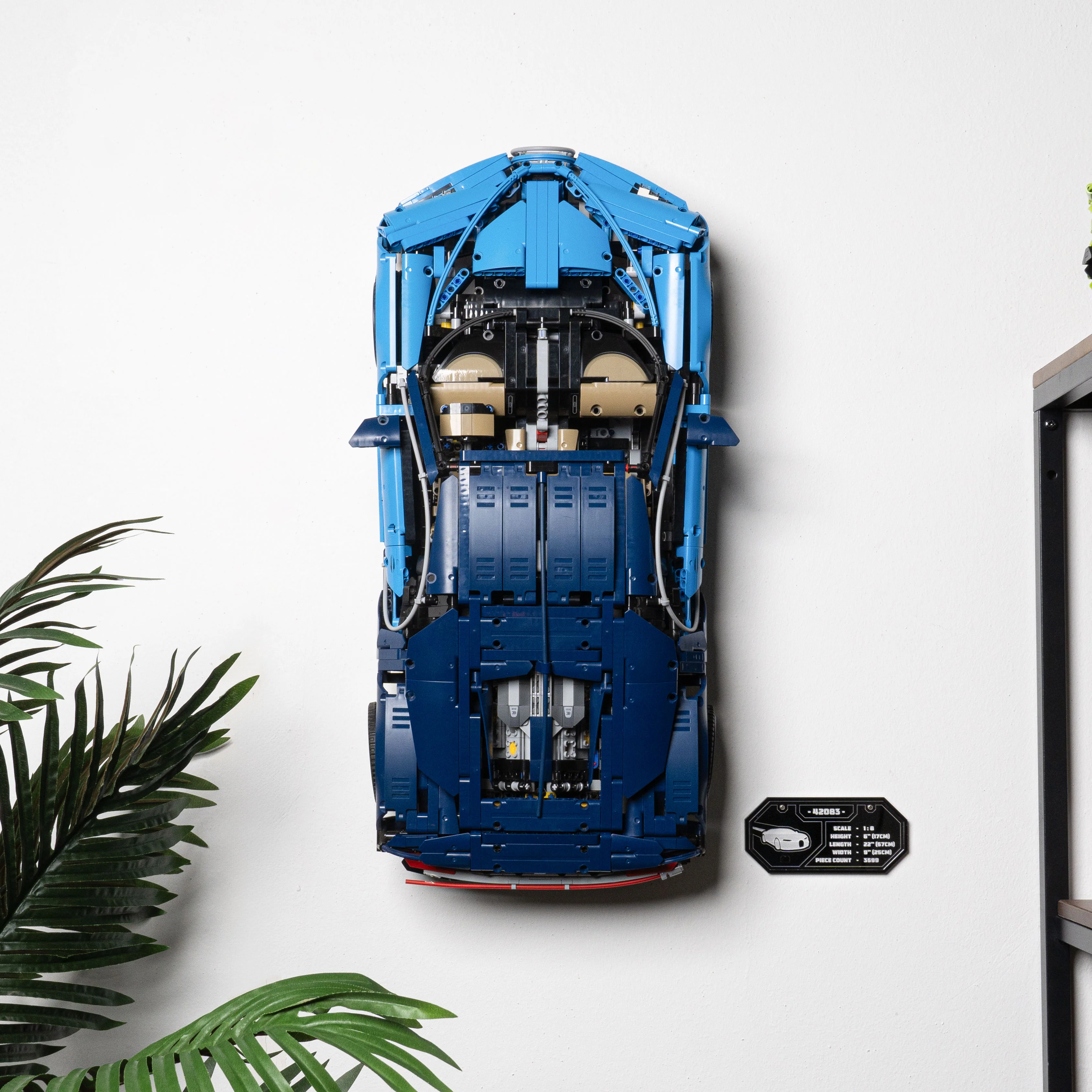 Wall Mounted Display Stand for LEGO® Technic™ Bugatti Chiron (42083) - Image 12
