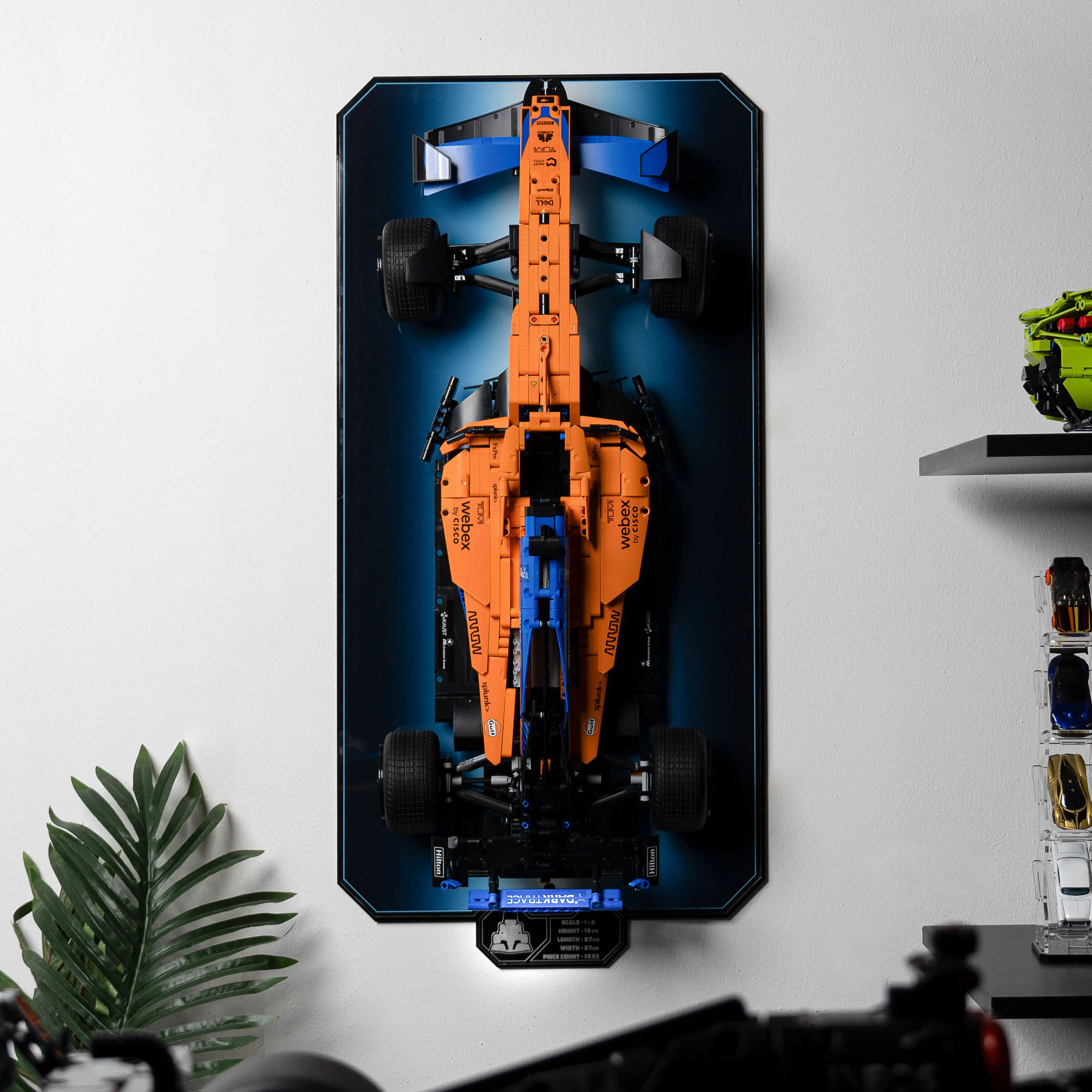 Wall Mounted Display Stand for LEGO® Technic™ McLaren Formula 1™ Race Car (42141) - Image 3