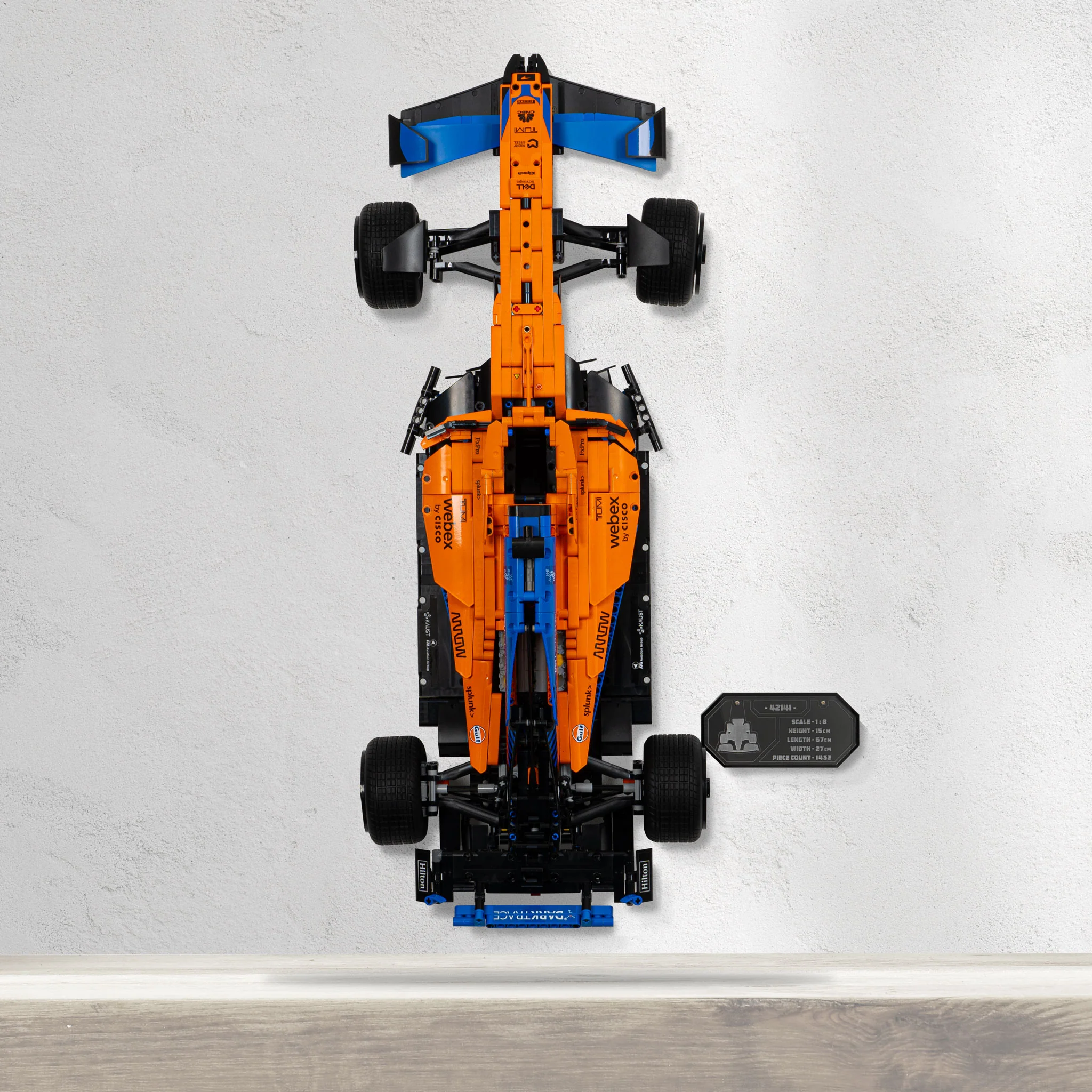 Wall Mounted Display Stand for LEGO® Technic™ McLaren Formula 1™ Race Car (42141) - Image 7