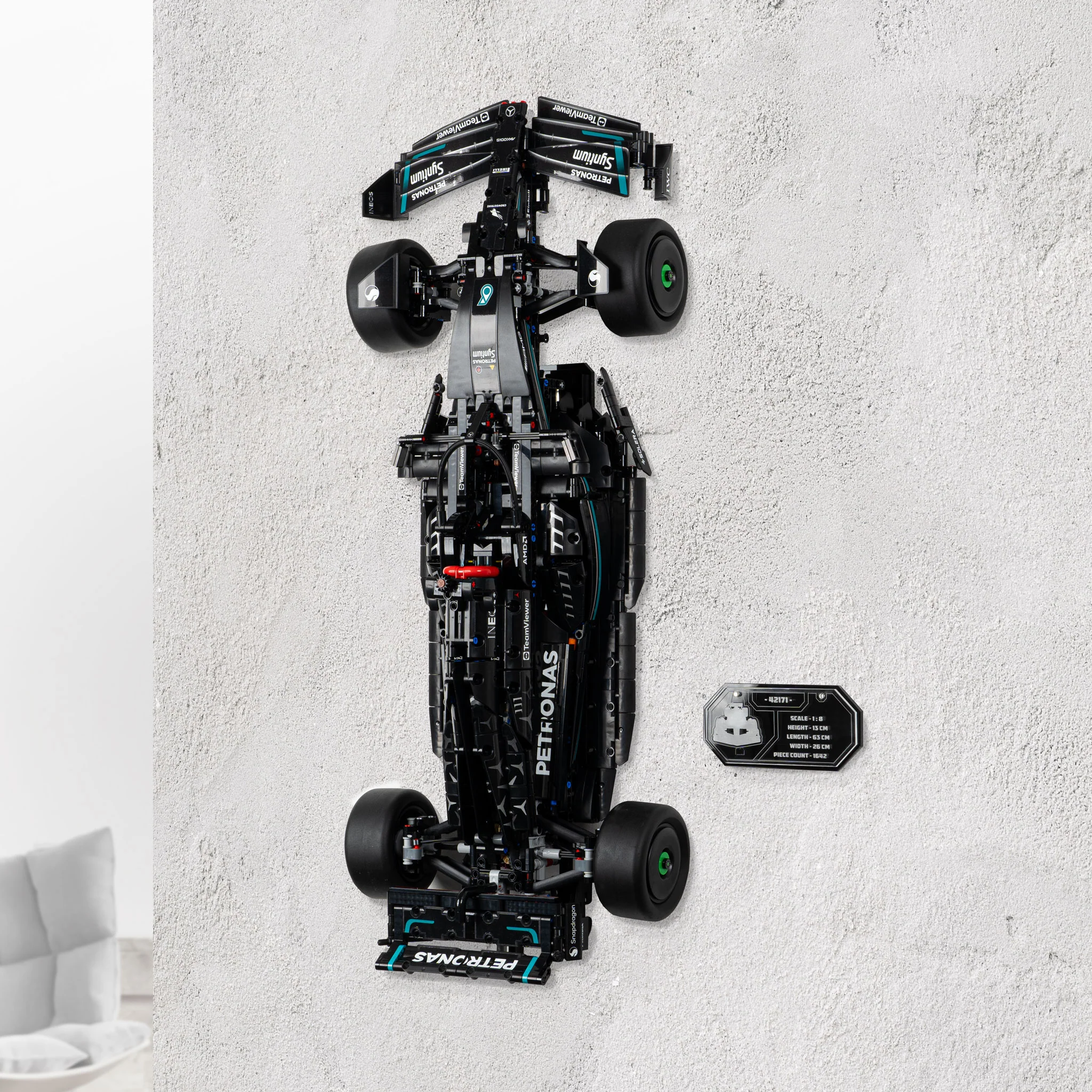 Wall Mounted Display Stand for LEGO® Technic™ Mercedes-AMG F1 W14 E (42171) - Image 11