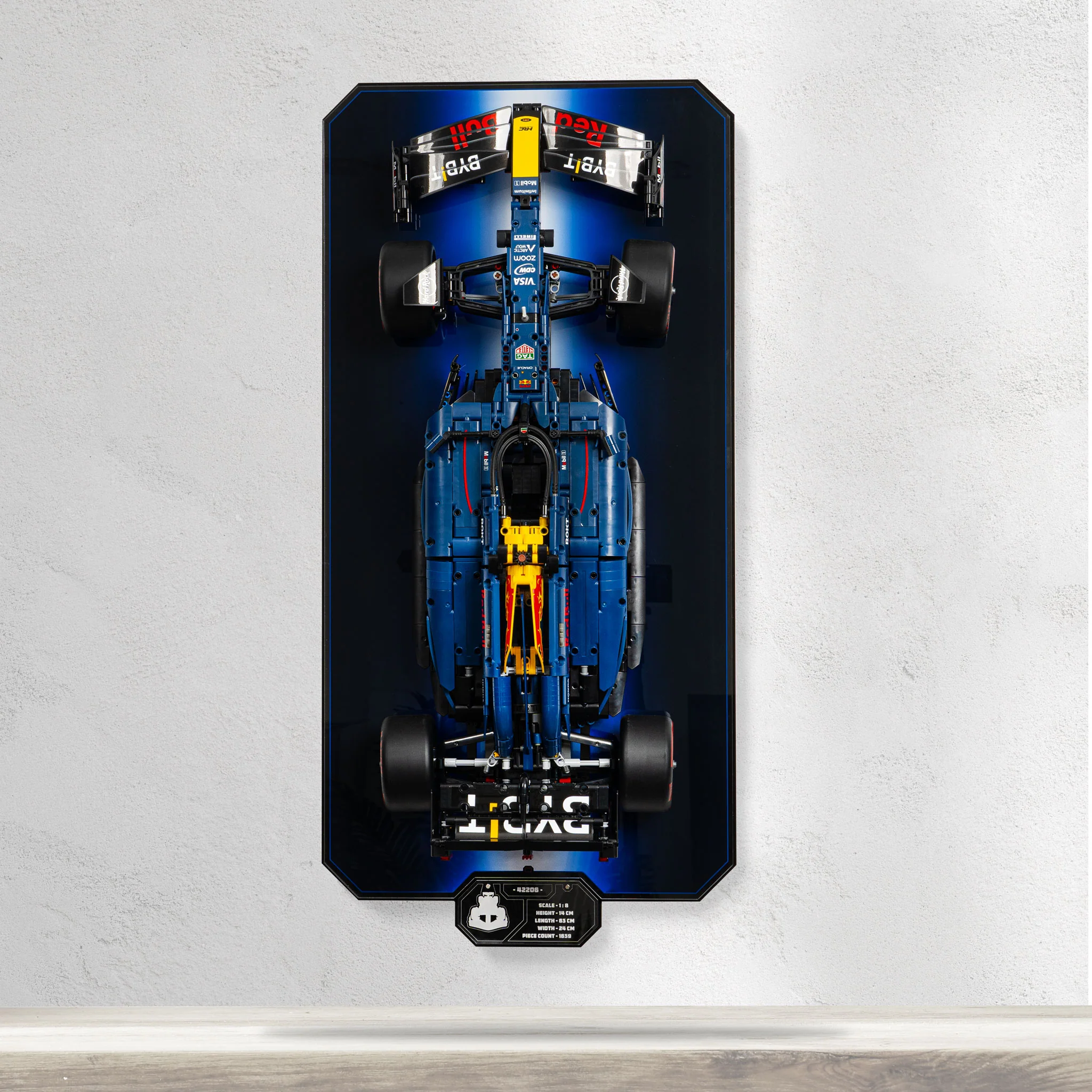 Wall Mounted Display Stand for LEGO® Technic Oracle Red Bull Racing RB20 F1 Car (42206) - Image 2