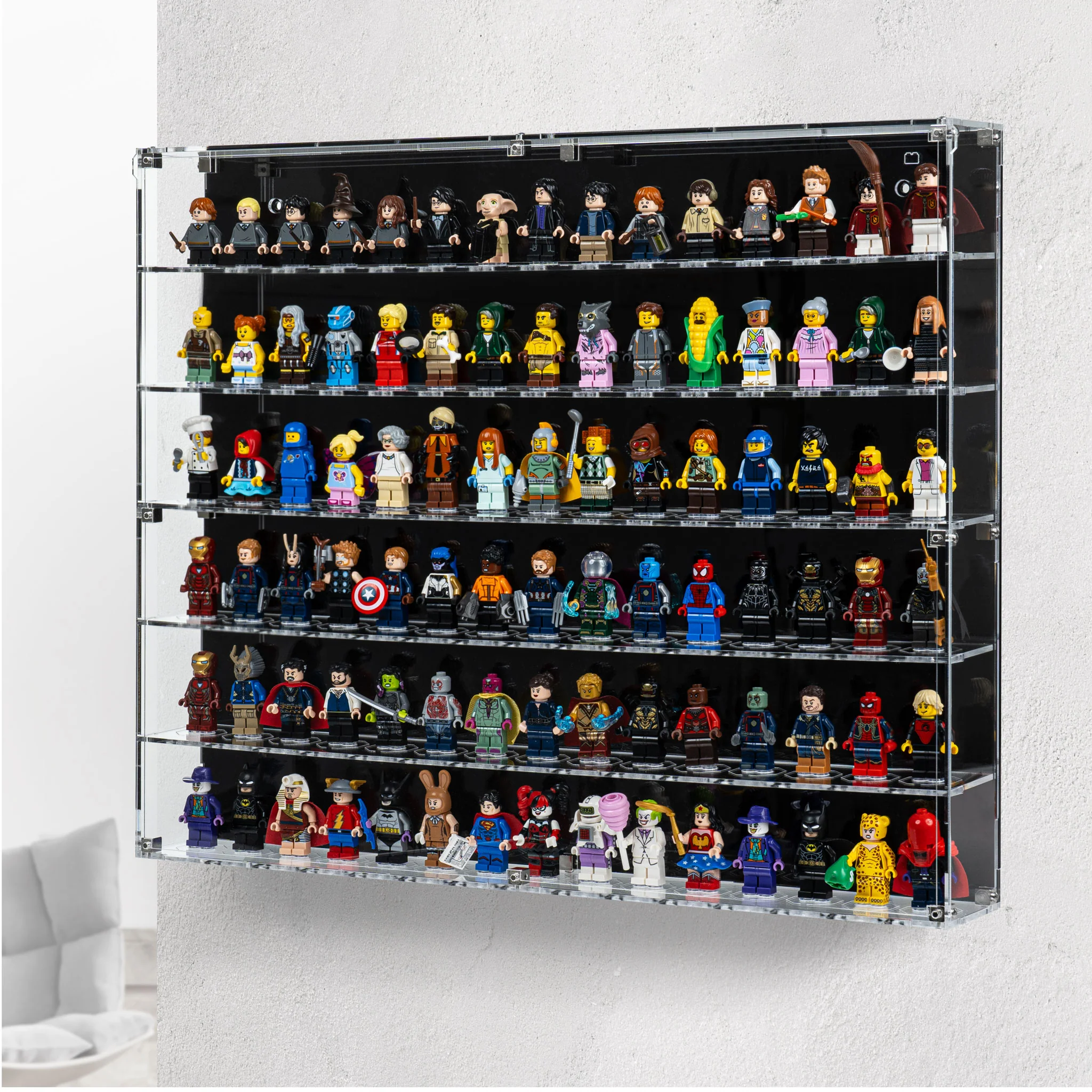 Wall Mounted Tiered Display Cases for LEGO® Minifigures - Image 4